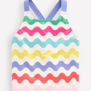Cross-Back Tankini Top-Multi Wave