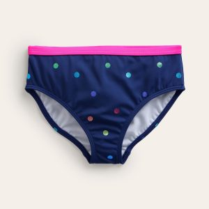 Patterned Bikini Bottoms-Rainbow Foil Confetti Spot