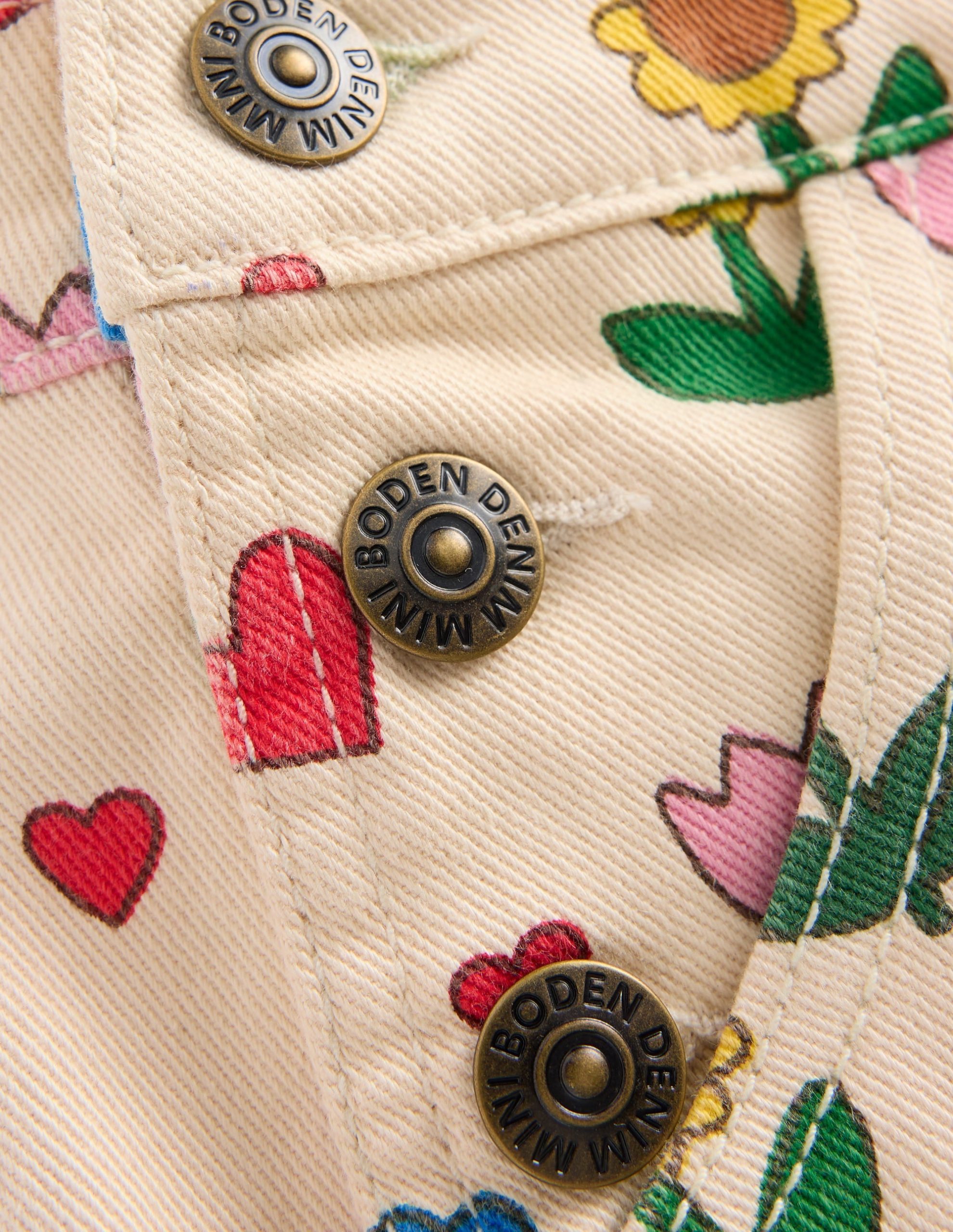 Short Overalls-Ivory Sunflower Garden - Image 3