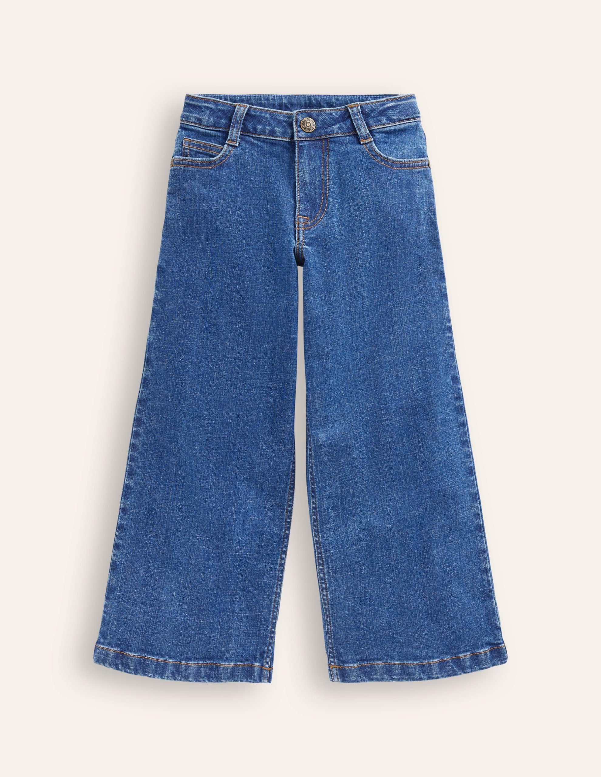 Wide Leg Jeans-Mid Vintage Denim - Image 4