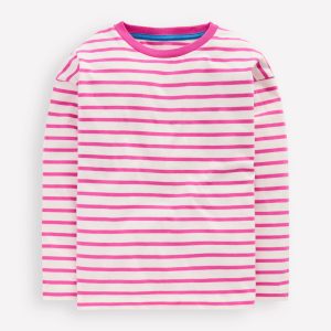 Stripe Breton-Tickled Pink/Ivory