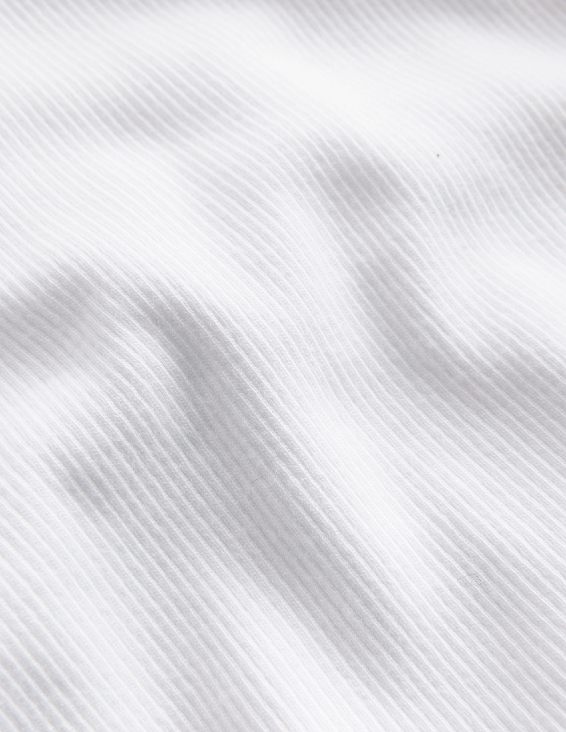 Short Sleeve Ribbed T-shirt-White - Image 3