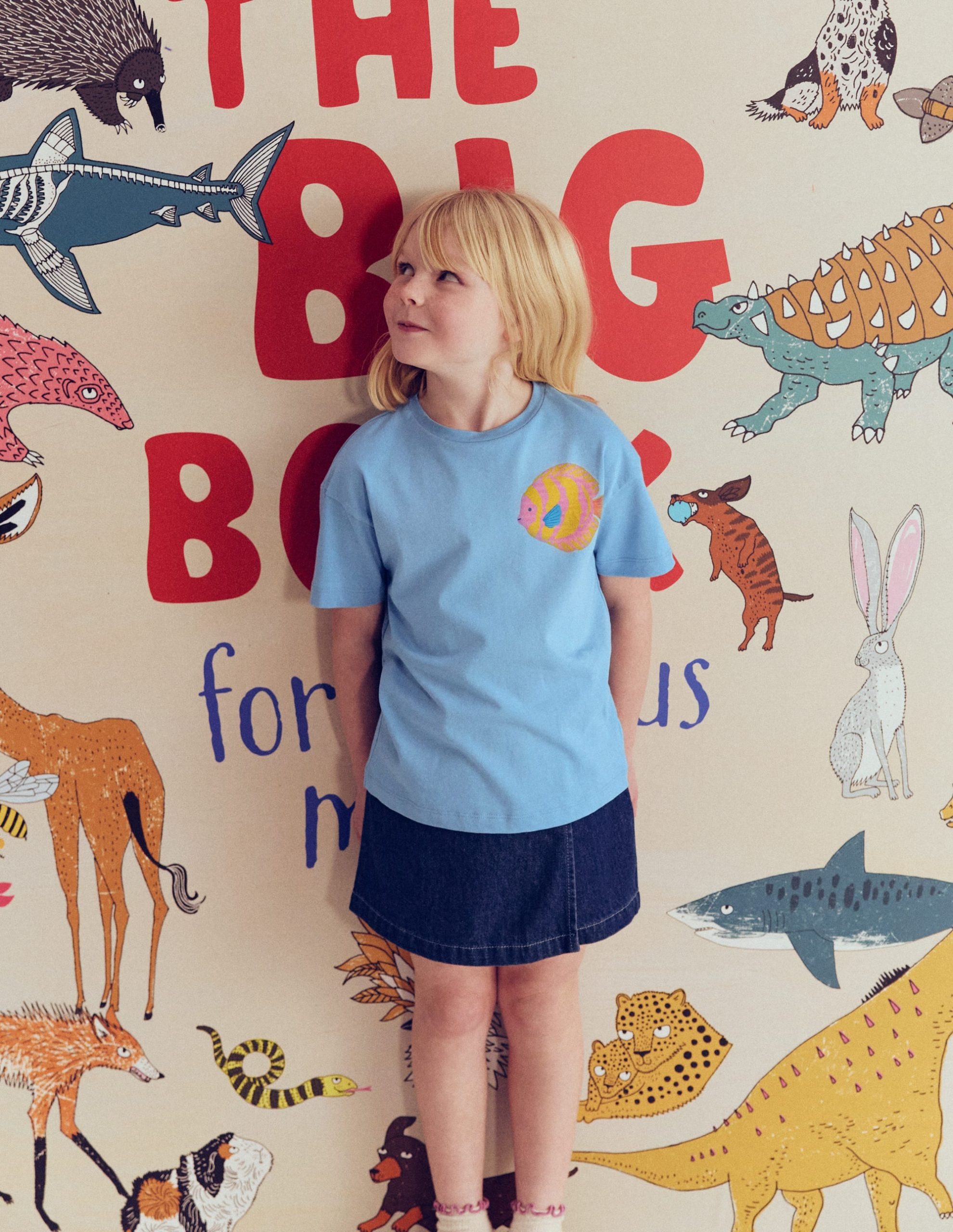 Short Sleeve Printed T-Shirt-Blue Sealife - Image 4