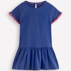 Dropped Sleeve Tunic-Navy