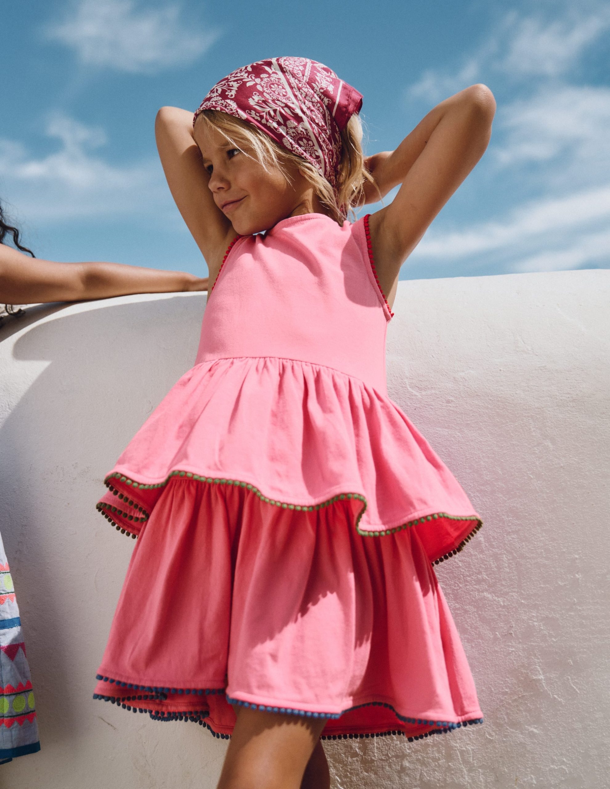 Tiered Jersey Sundress-Bubblegum Pink - Image 4