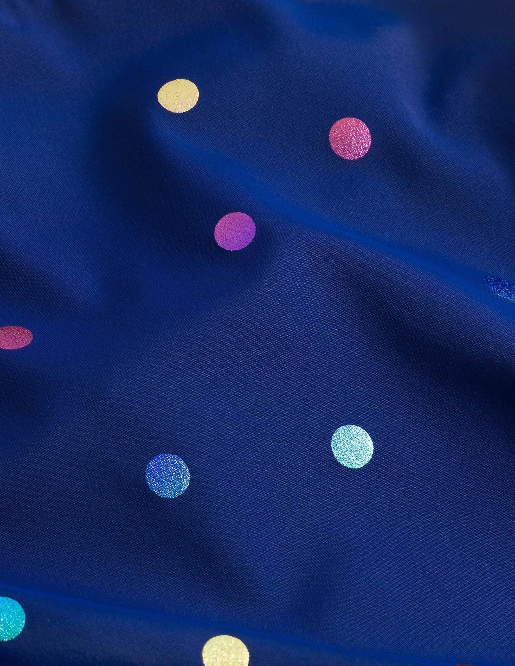 Cross-Back Printed Swimsuit-Rainbow Foil Confetti Spot - Image 3