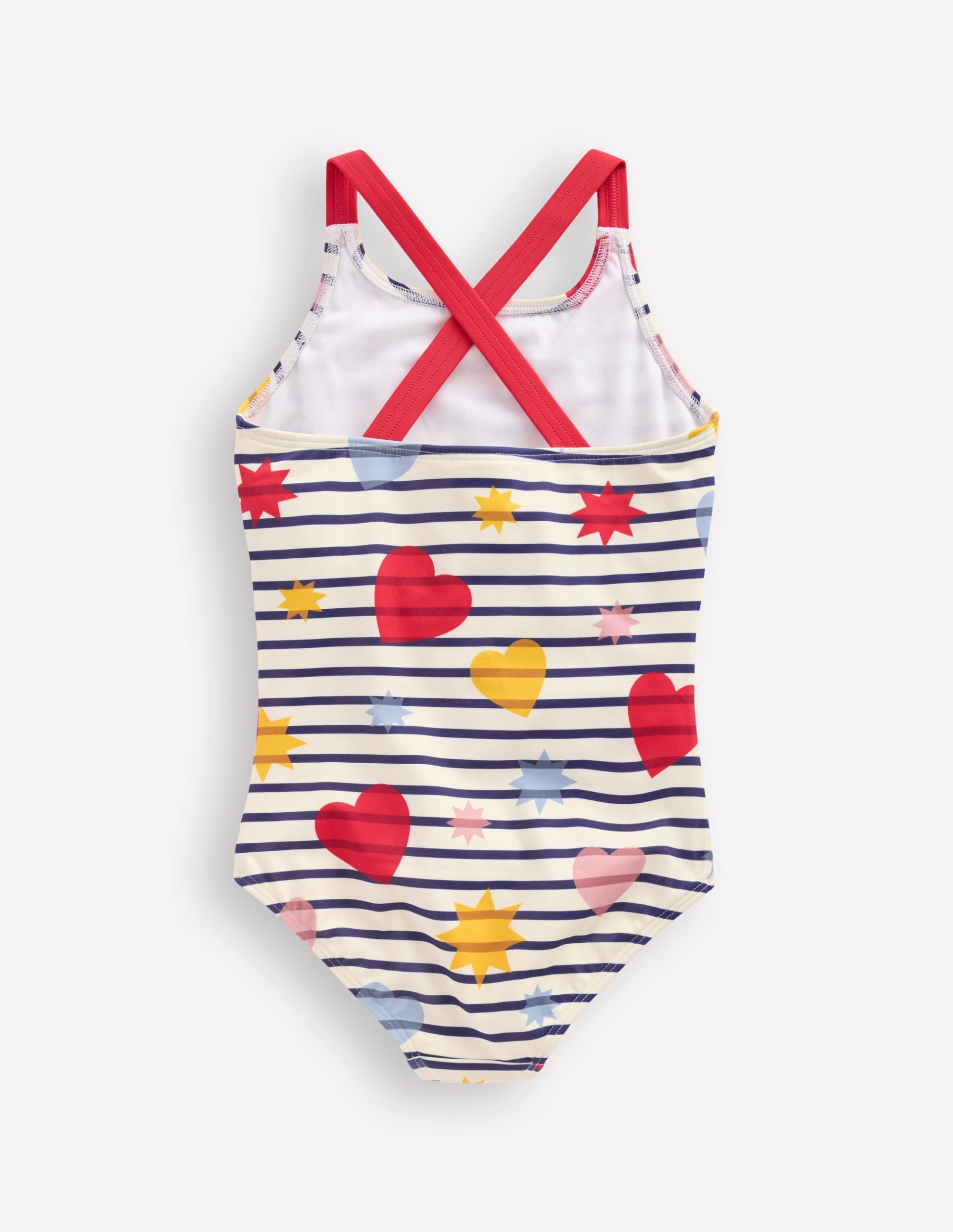 Cross-Back Printed Swimsuit-Multi Celestial Stripe - Image 2