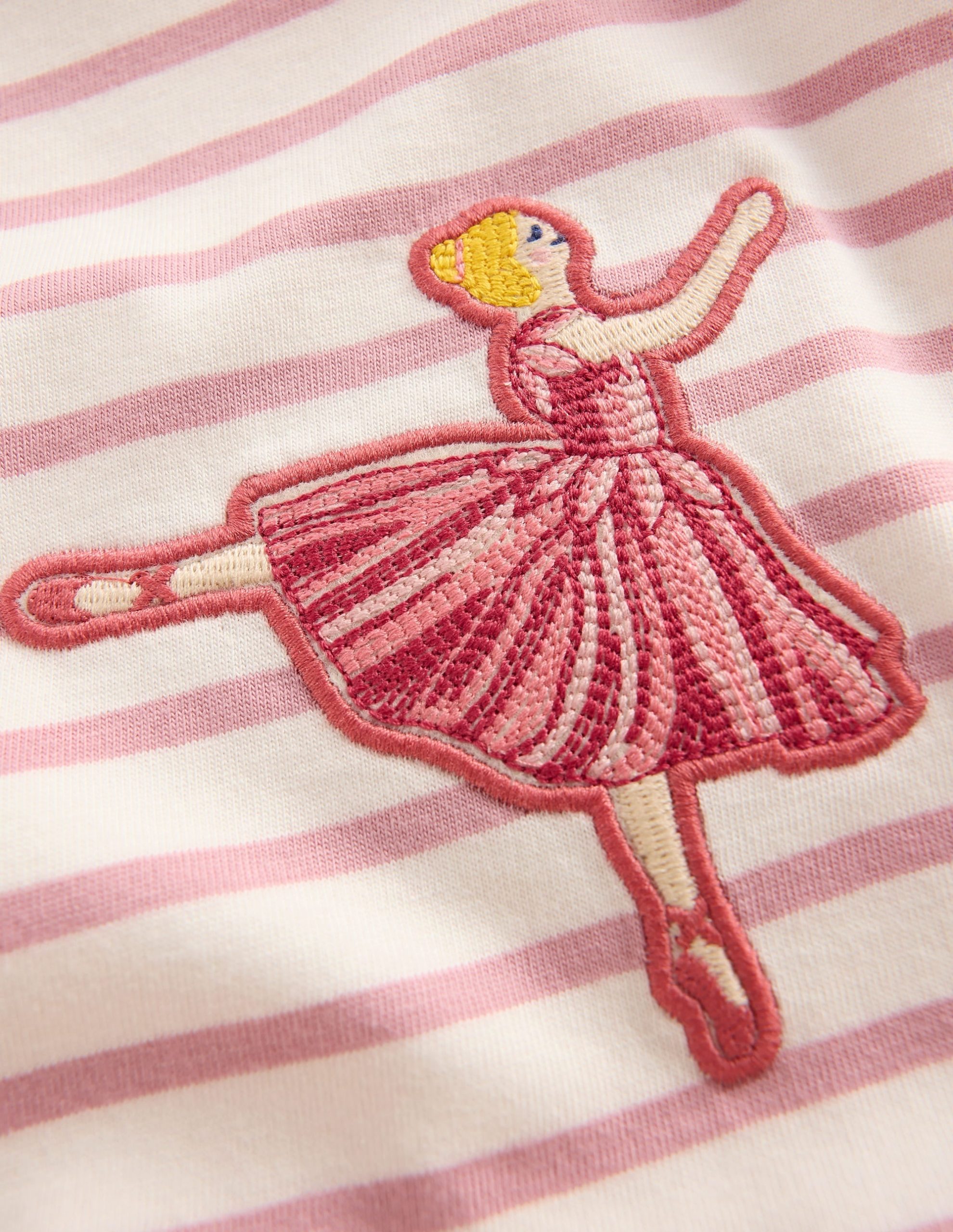 Pretty Frill T-shirt-Pink Stripe Ballerinas - Image 3