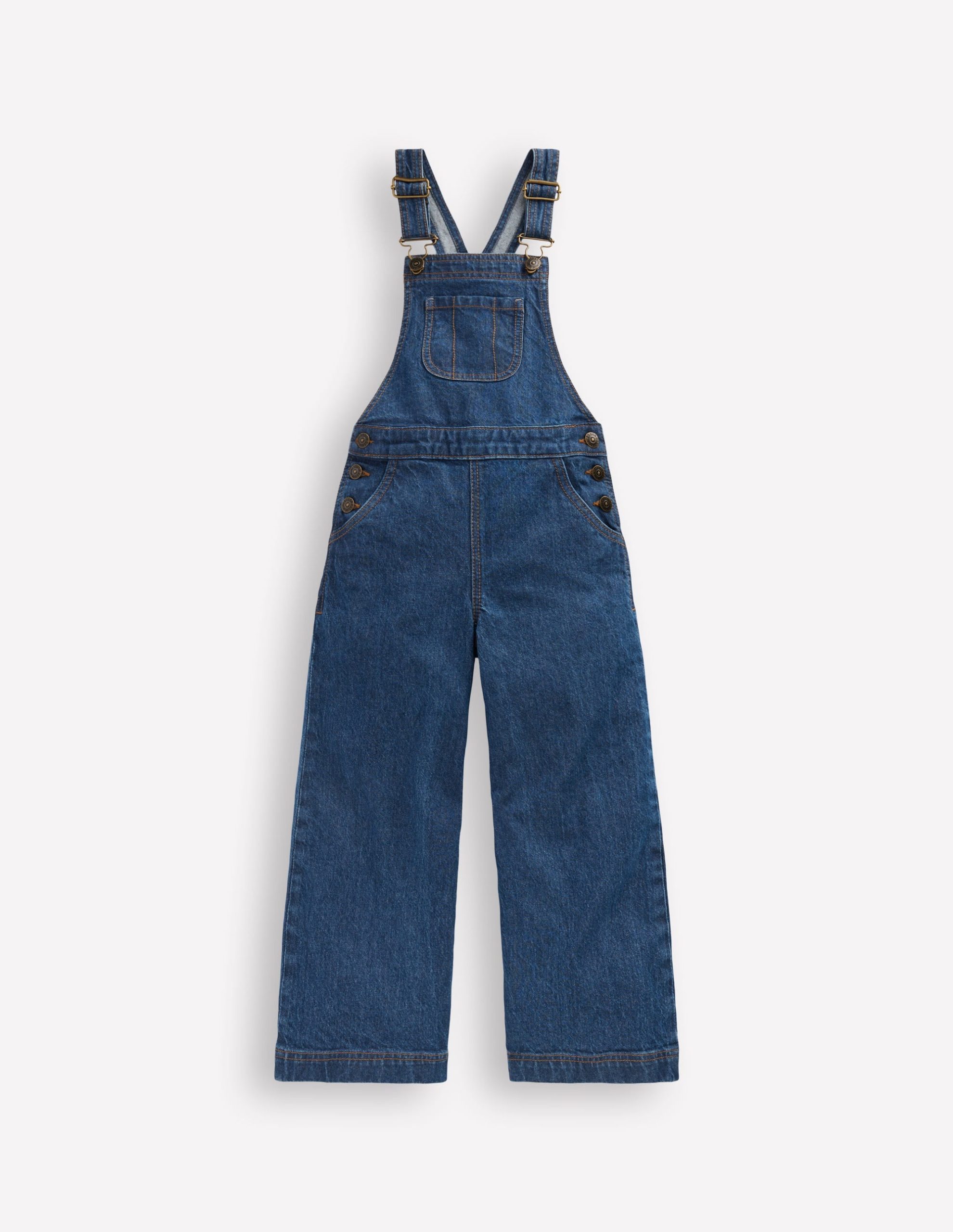 Wide Leg Overalls-Denim