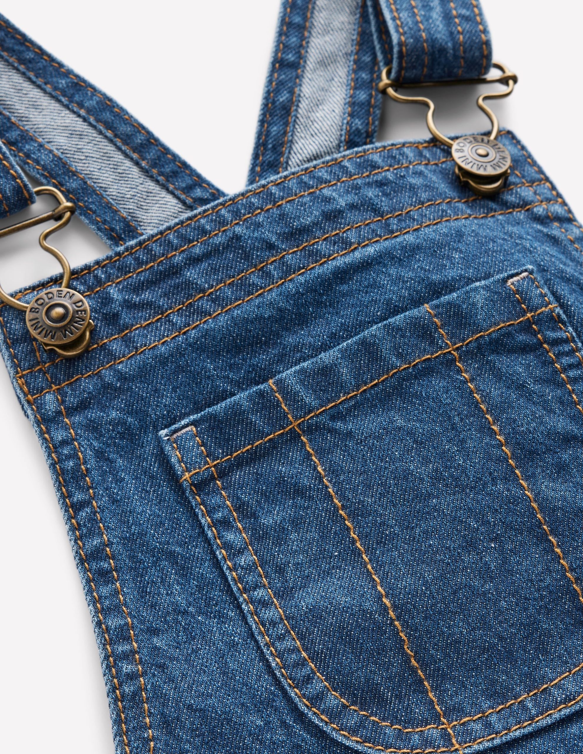 Wide Leg Overalls-Denim - Image 4