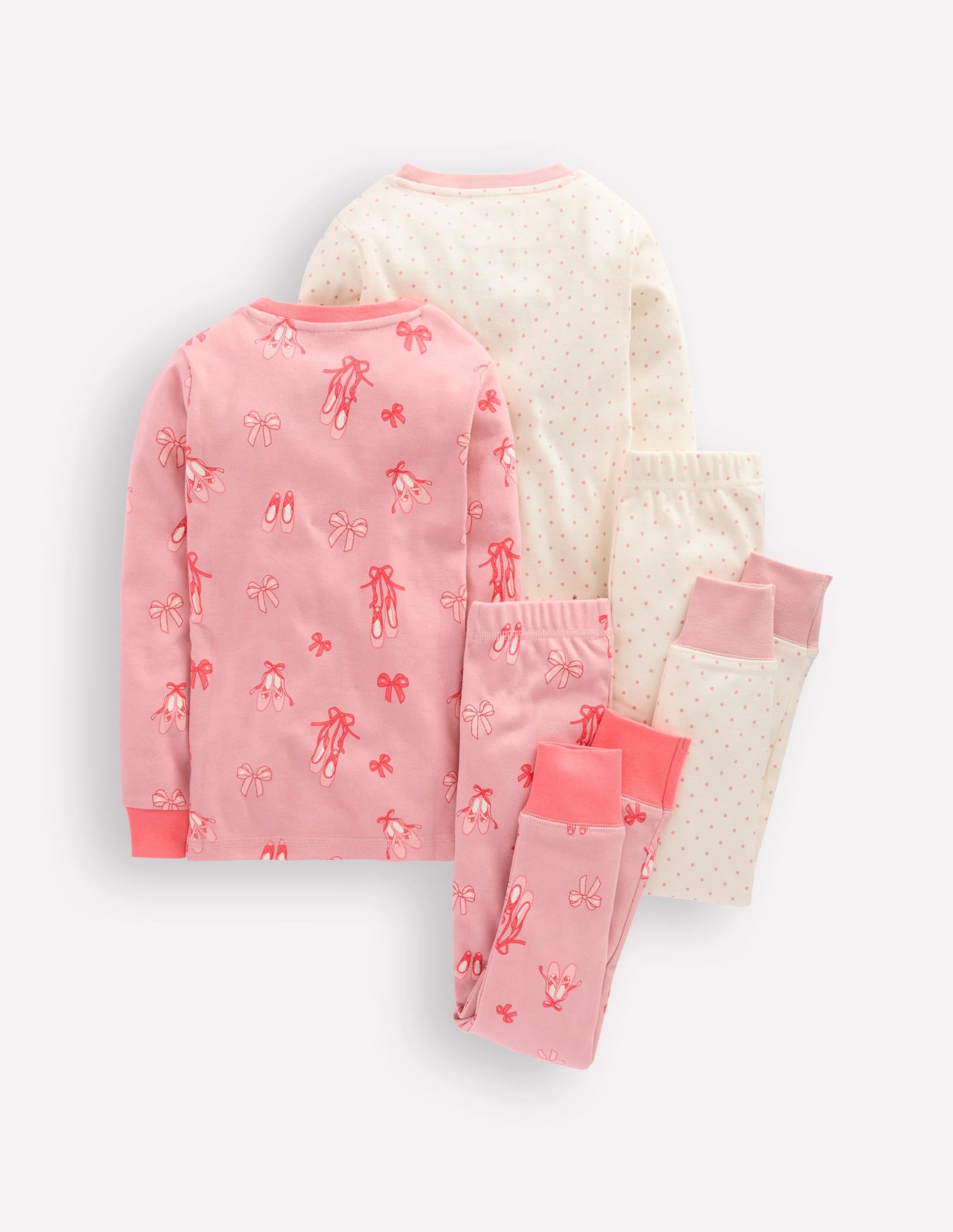 Twin Pack Snug Pajamas-Vintage Pink Ballet Shoes - Image 2