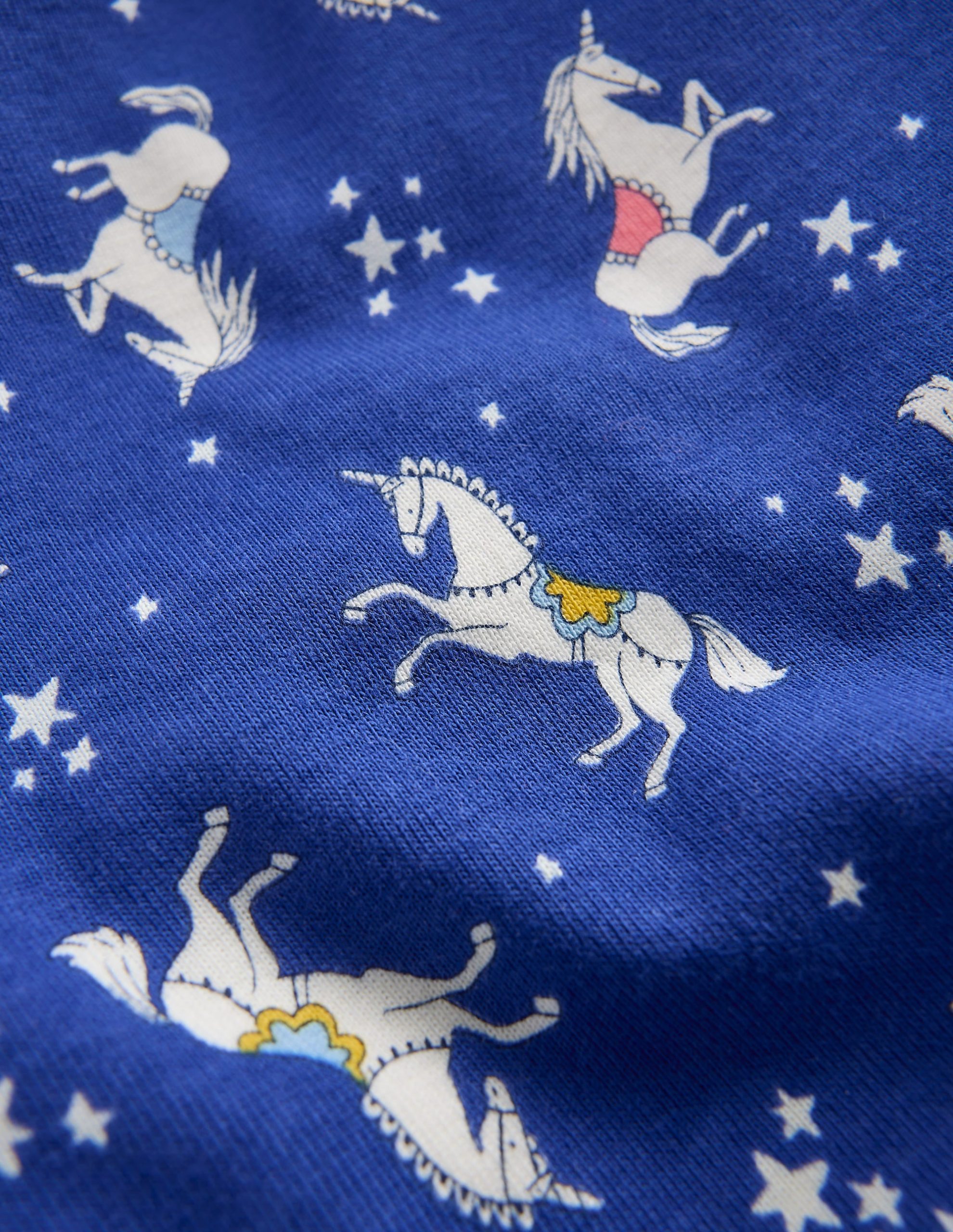 Snug Glow-In-The-Dark Pajamas-Sapphire Blue Unicorns - Image 3