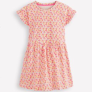 Jersey T-Shirt Dress-Ditsy Floral