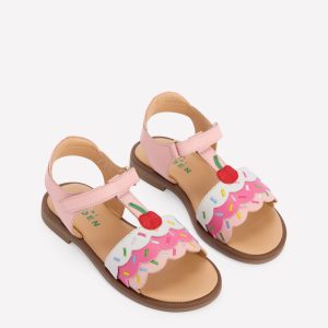 Fun Leather Sandals-Ice Cream