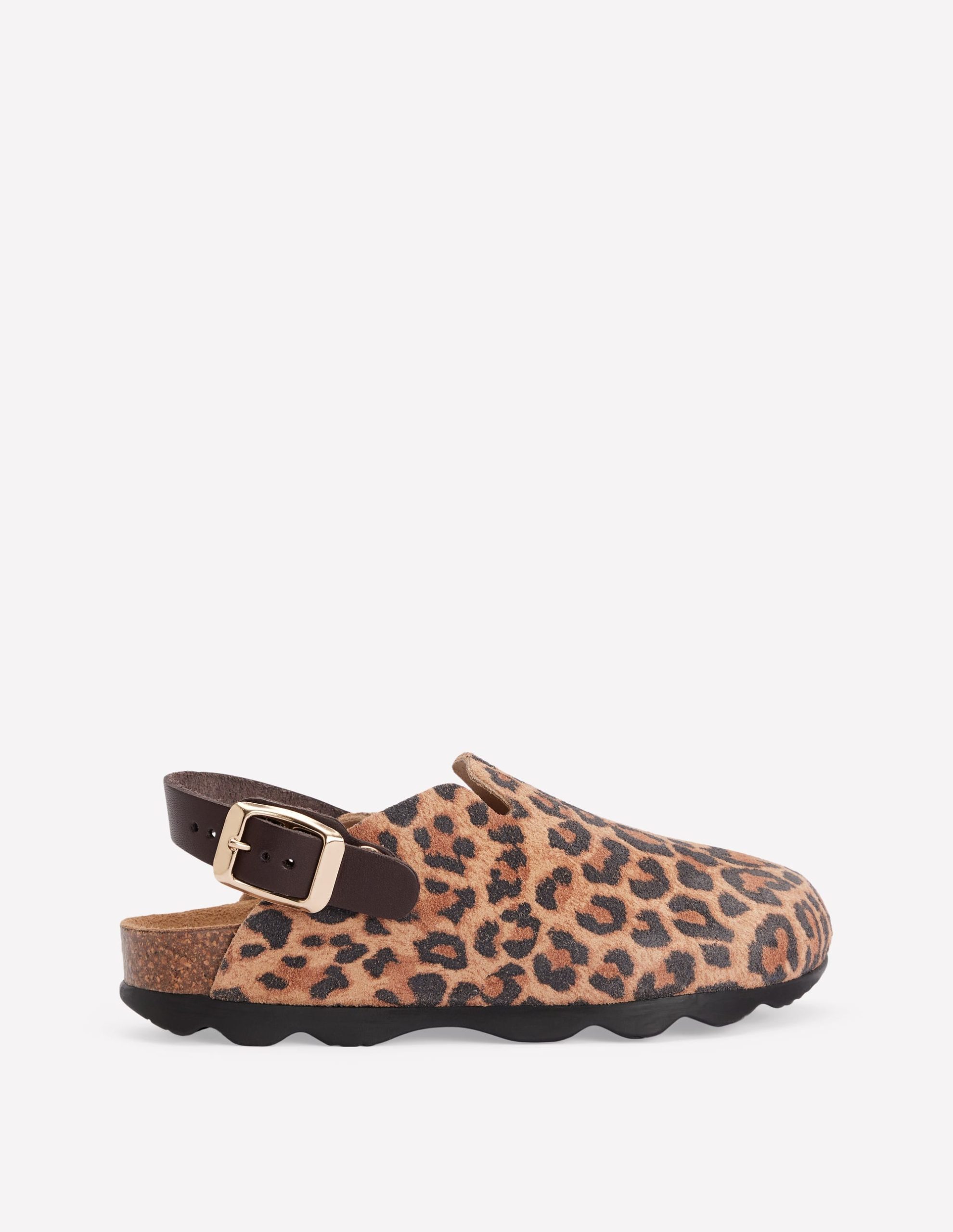 Colourblock Clogs-Leopard