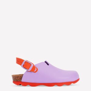 Colourblock Clogs-VIOLET TULIP/ HOT CORAL