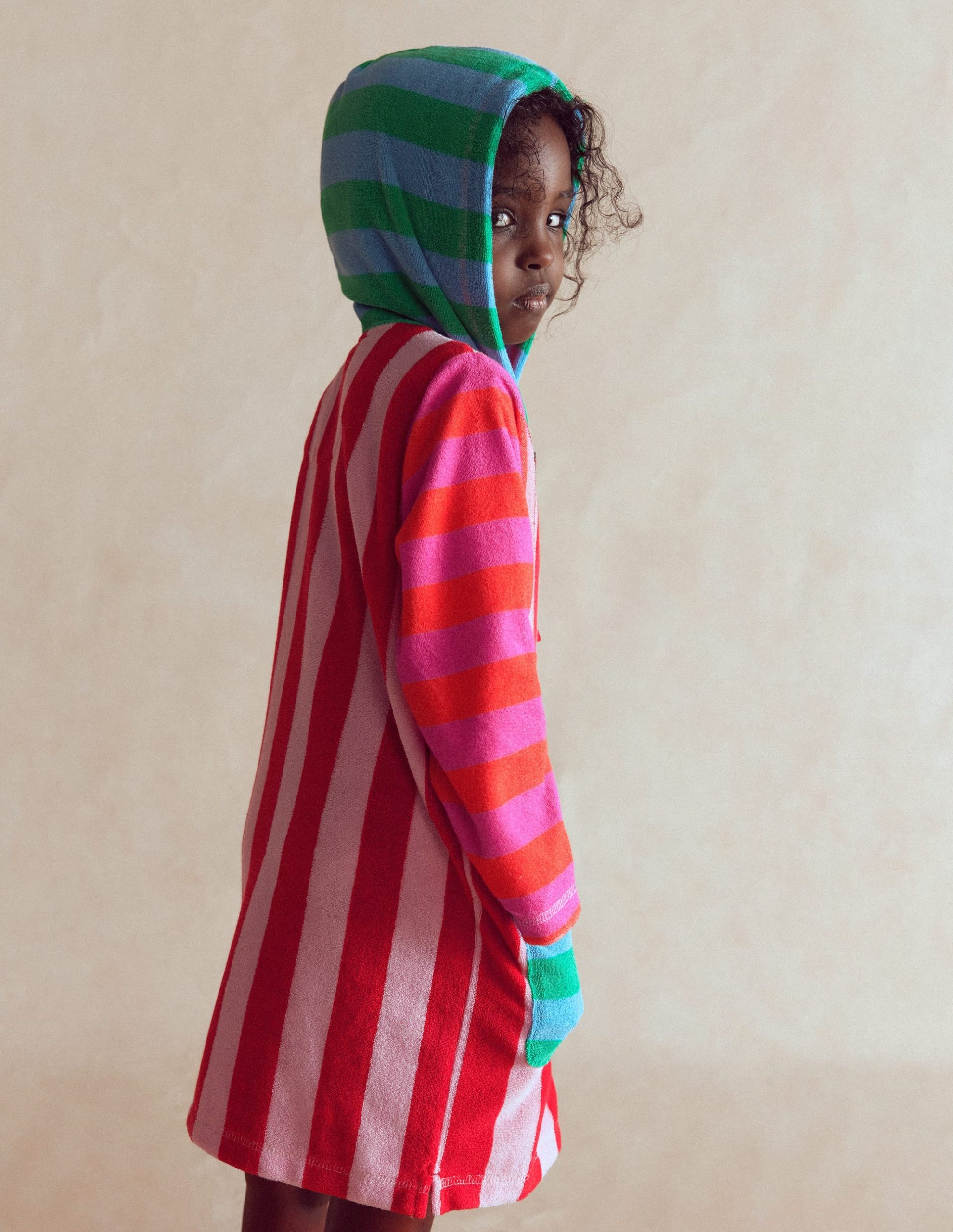 Romie Towelling Zip Throw-On-Multi Stripe - Image 2