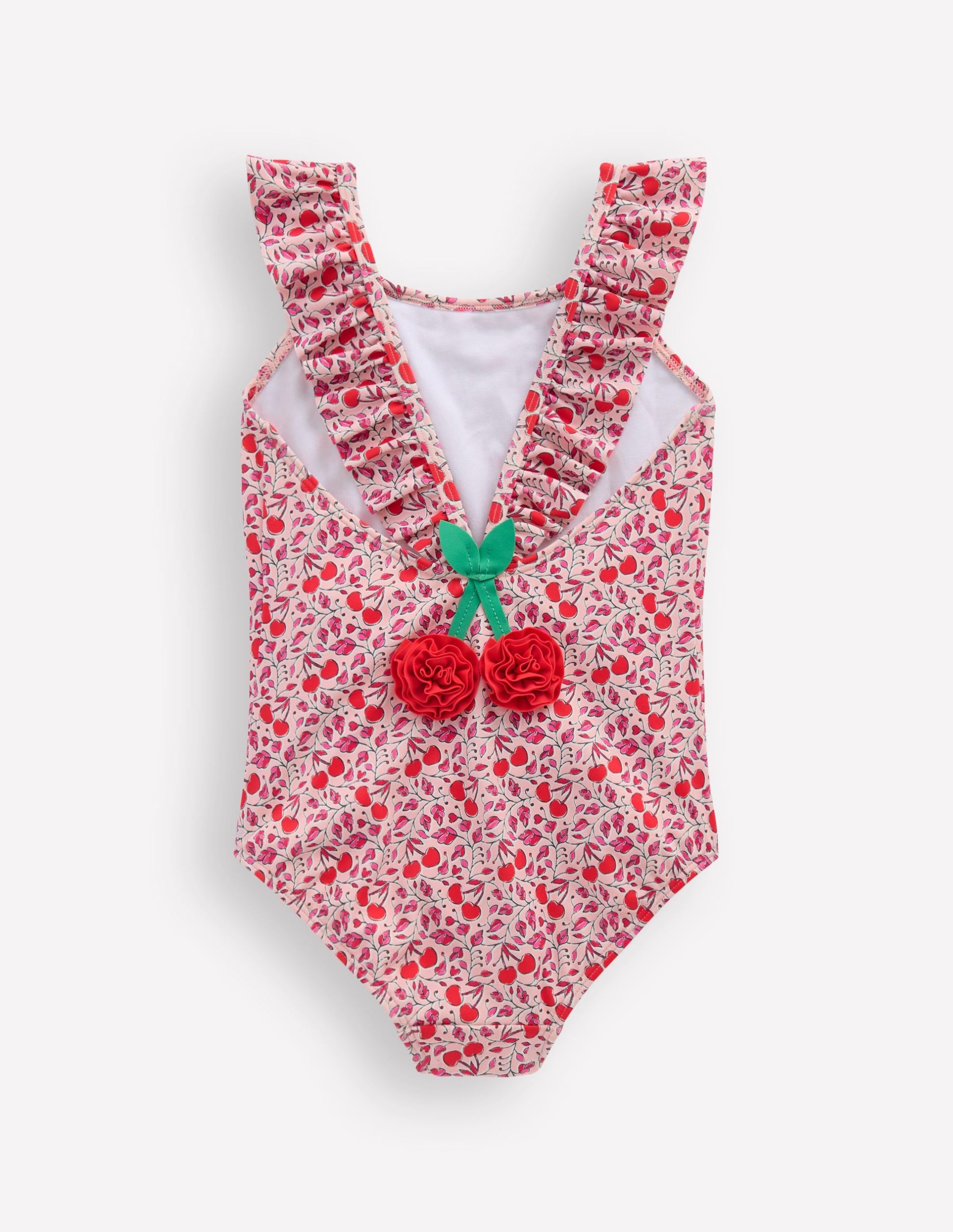 Hallie Frill Strap Swimsuit-Lotus Cherry Vine - Image 2