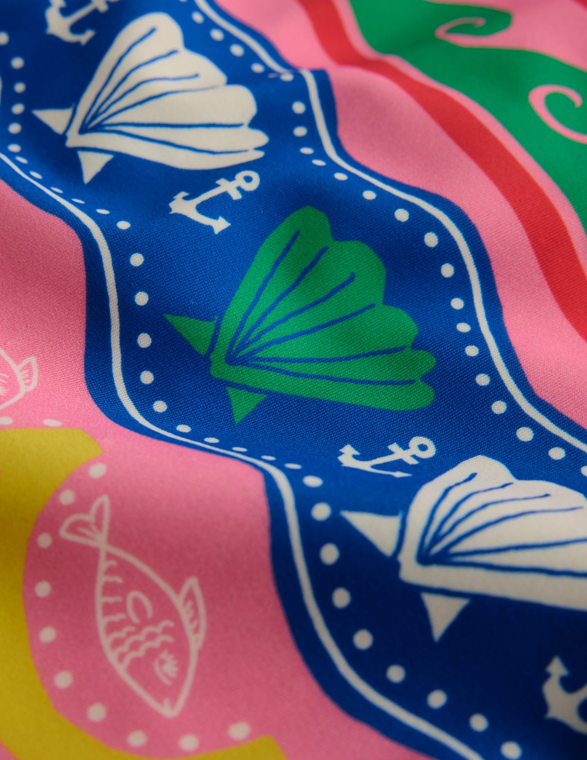 Hallie Frill Strap Swimsuit-Multi Sea Shell Stripe - Image 3