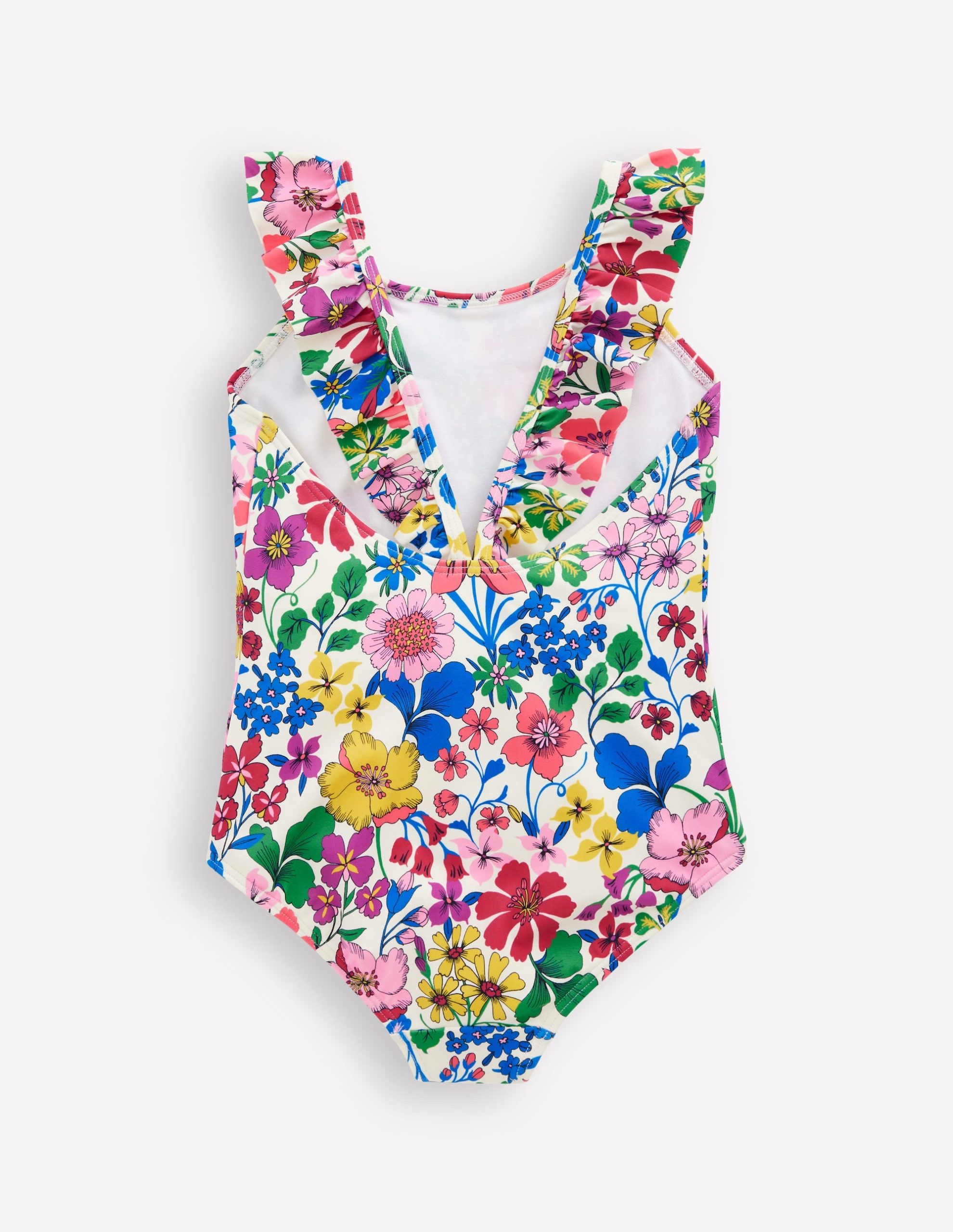 Hallie Frill Strap Swimsuit-Multi Rainbow Floral - Image 2