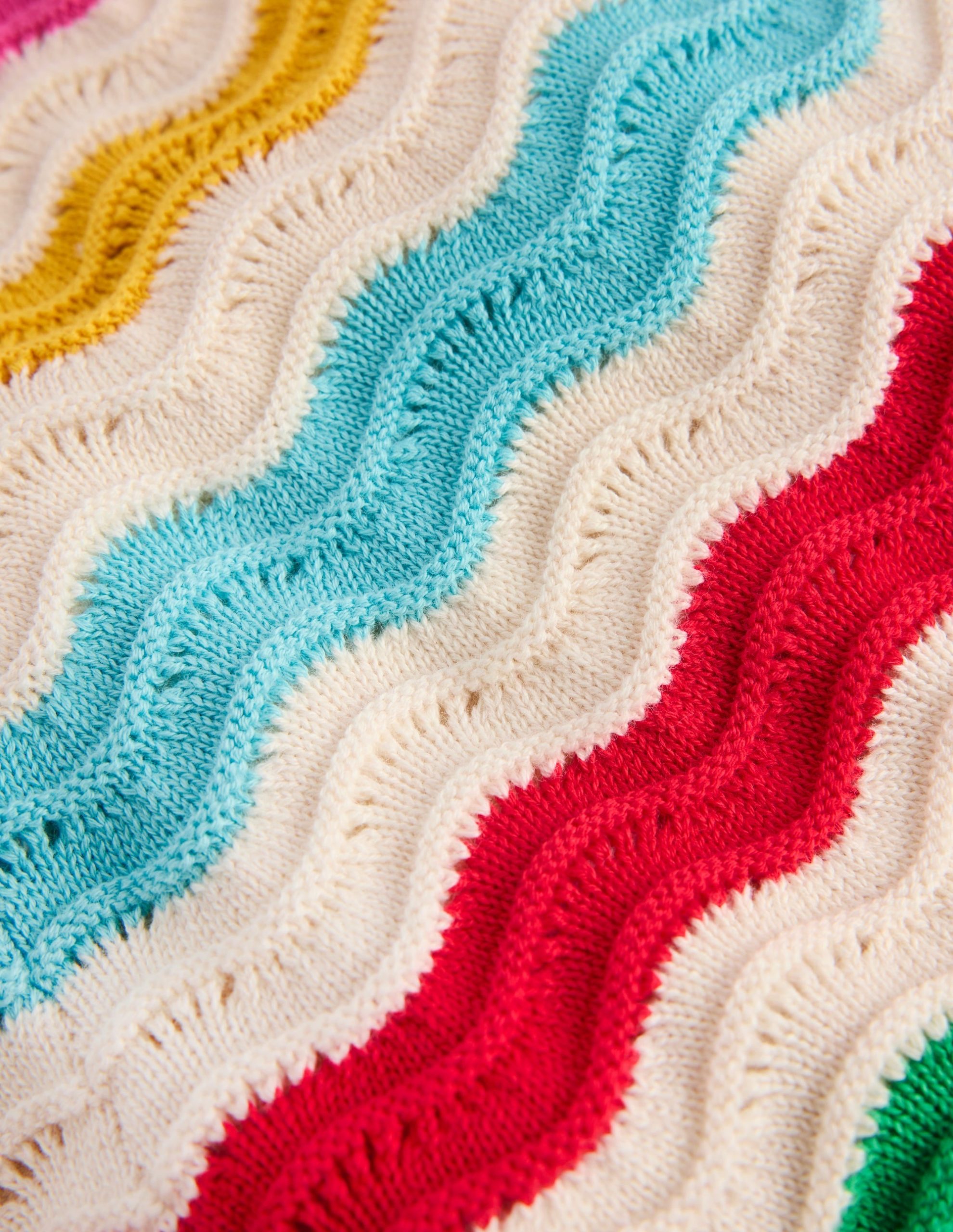 Knitted Shorts-Ivory Multi Rainbow - Image 3