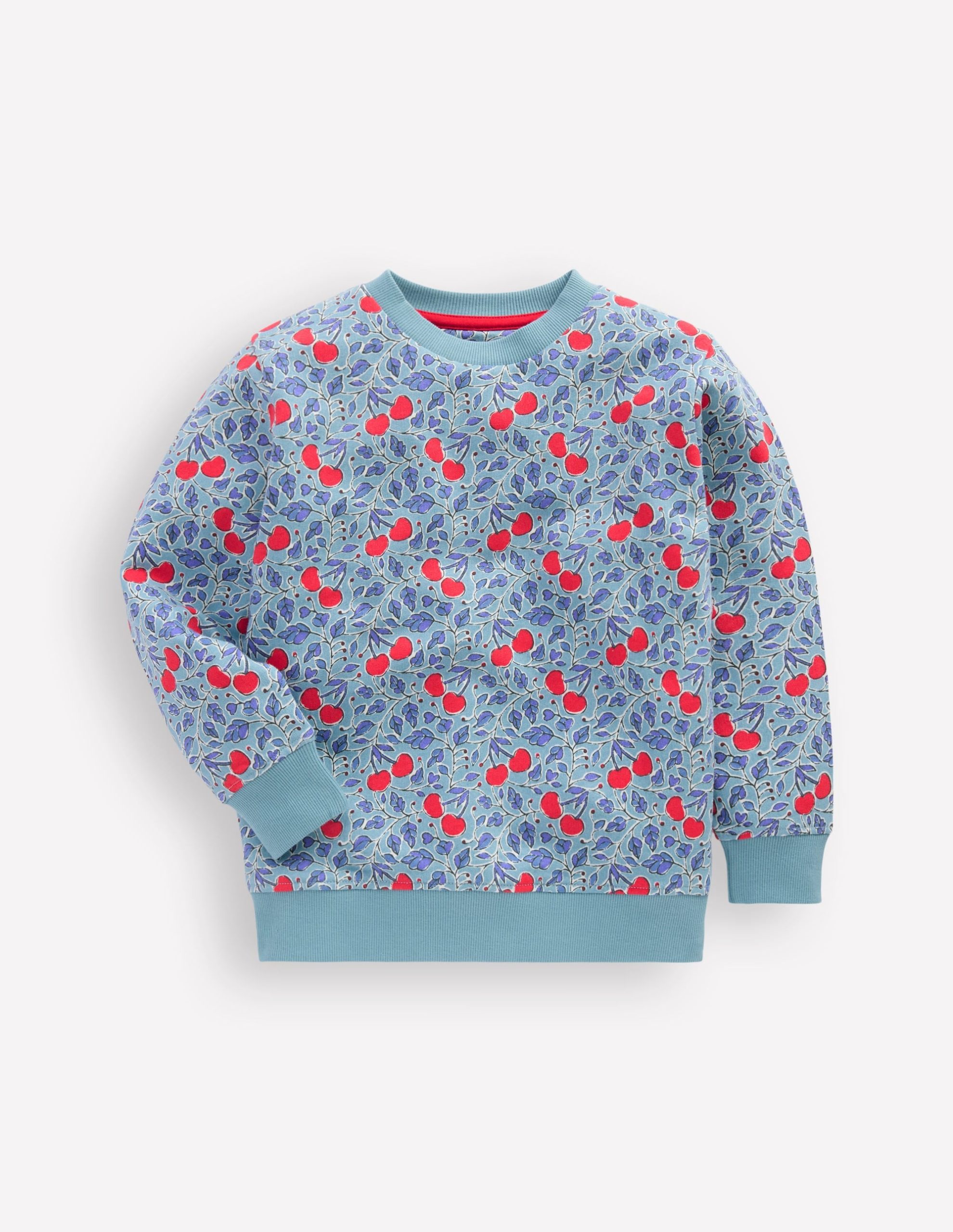 Printed Sweatshirt-Blue Cherries - Image 2