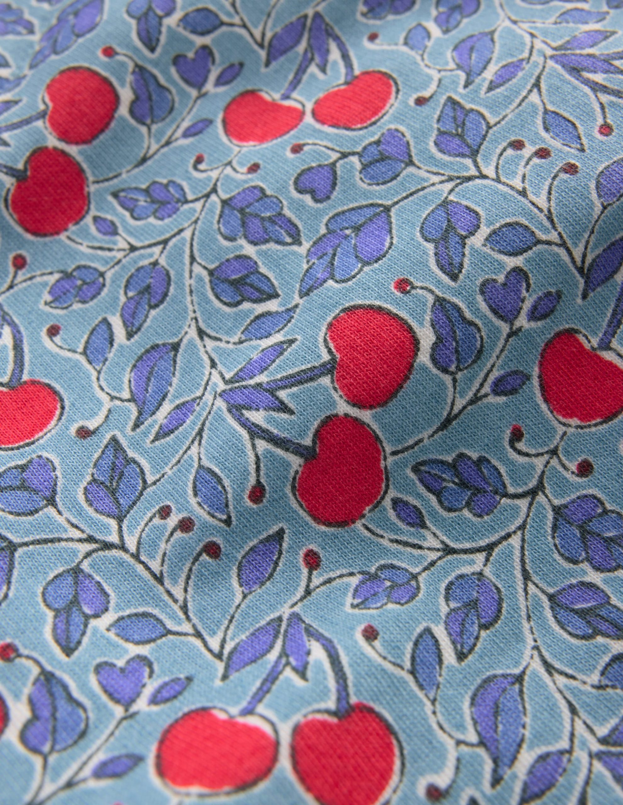 Printed Sweatshirt-Blue Cherries - Image 4