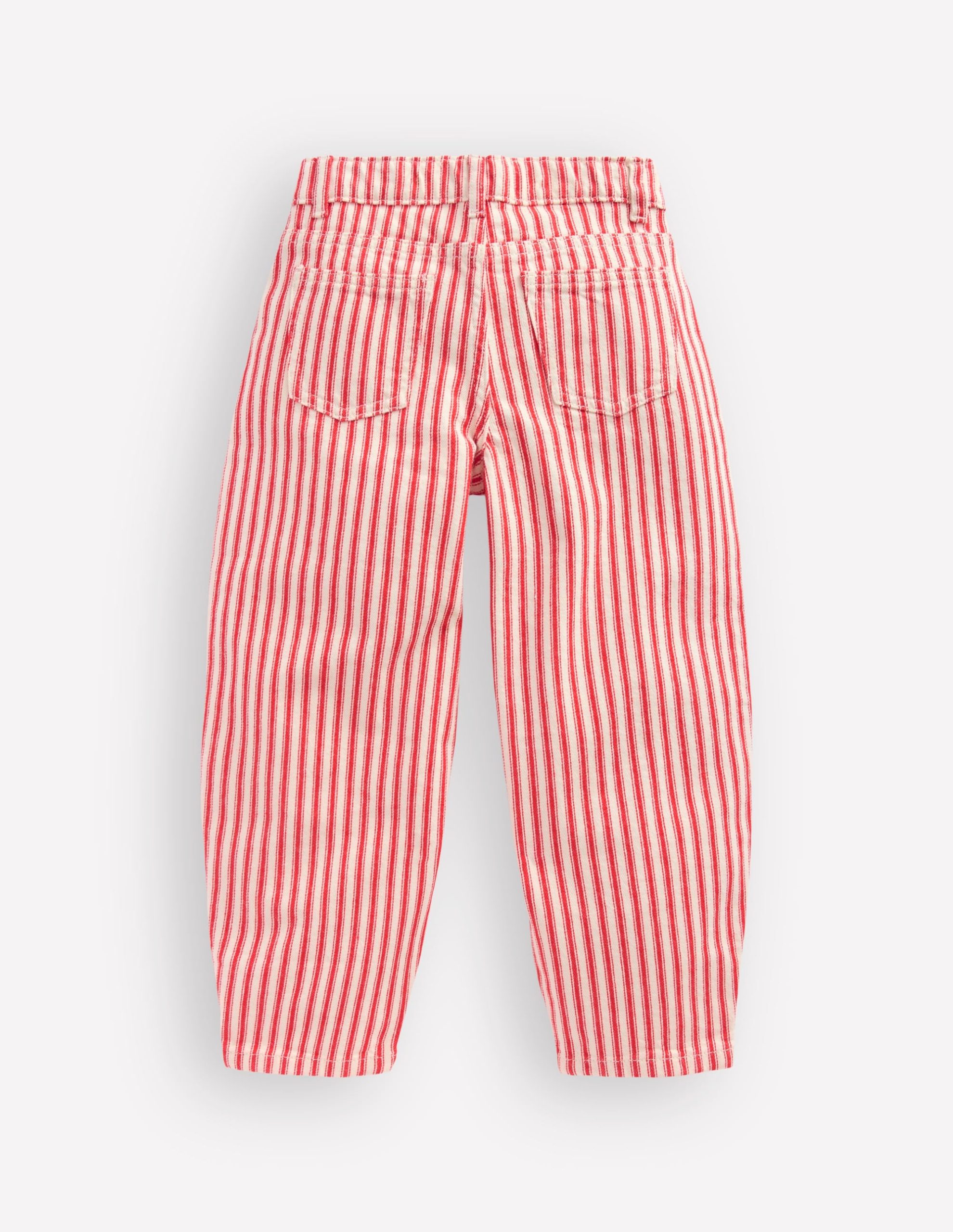 Barrel Leg Jeans-Poppy Red Tram Stripe - Image 2