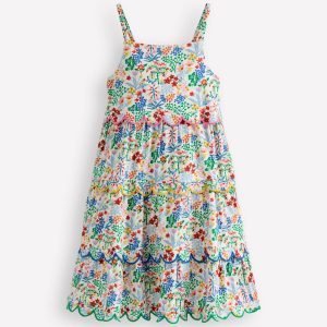Scallop Tiered Sundress-Floral