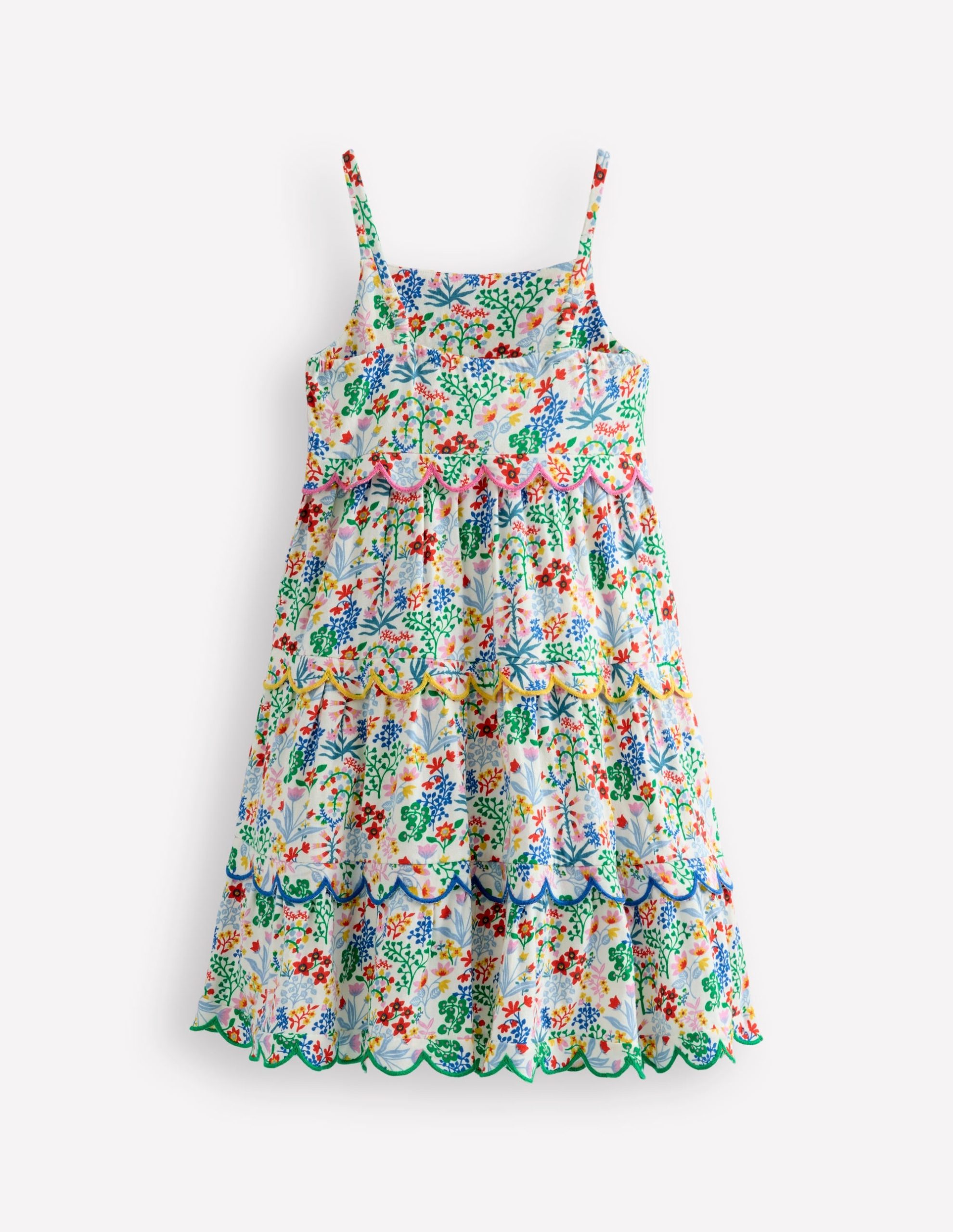 Scallop Tiered Sundress-Floral - Image 2