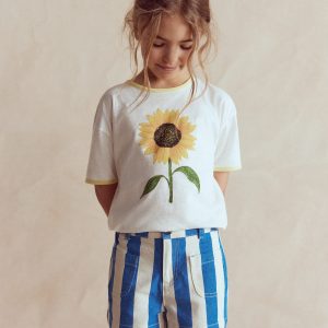 Patch Pocket Shorts-Kingfisher Blue/ Ivory