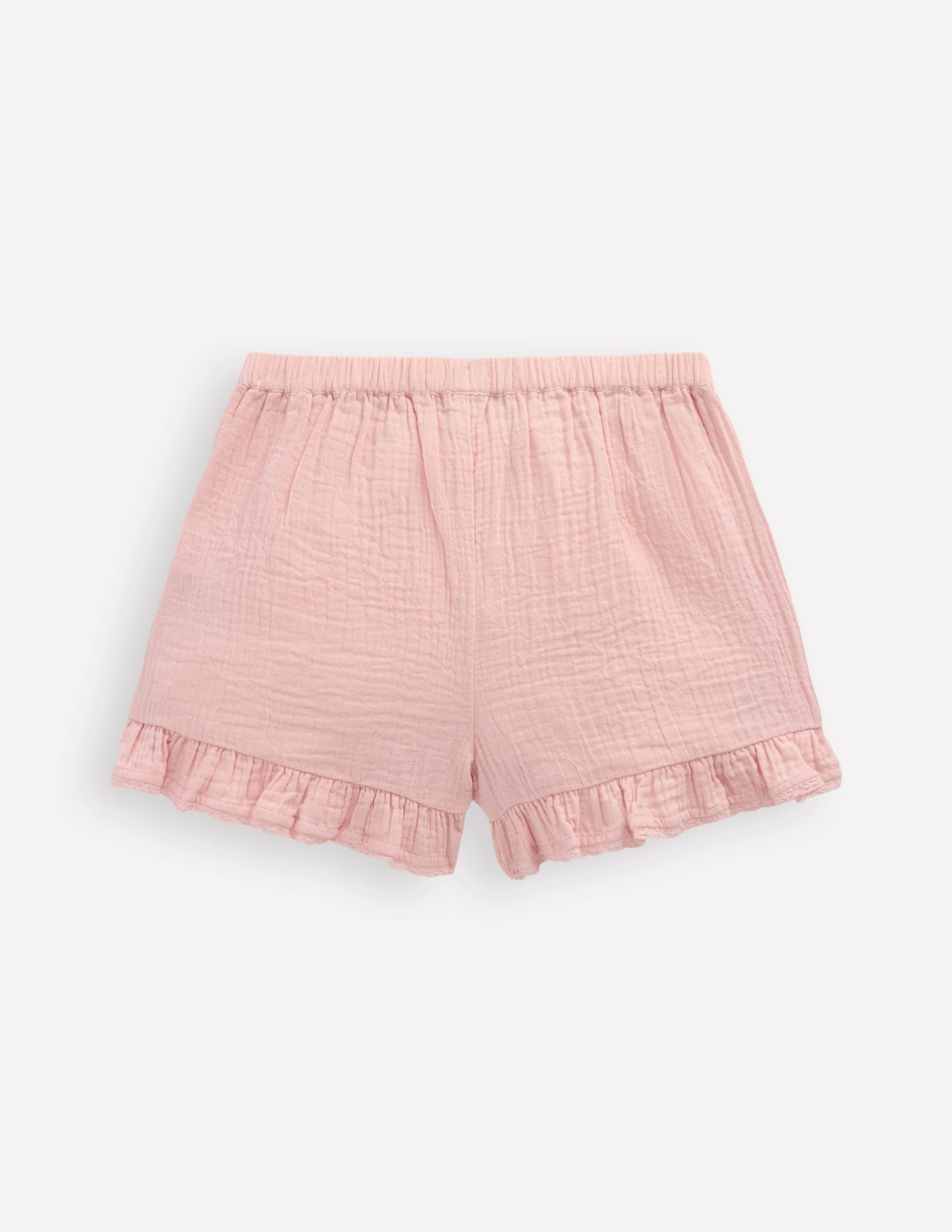 Frill Woven Shorts-Lotus Strawberry - Image 4