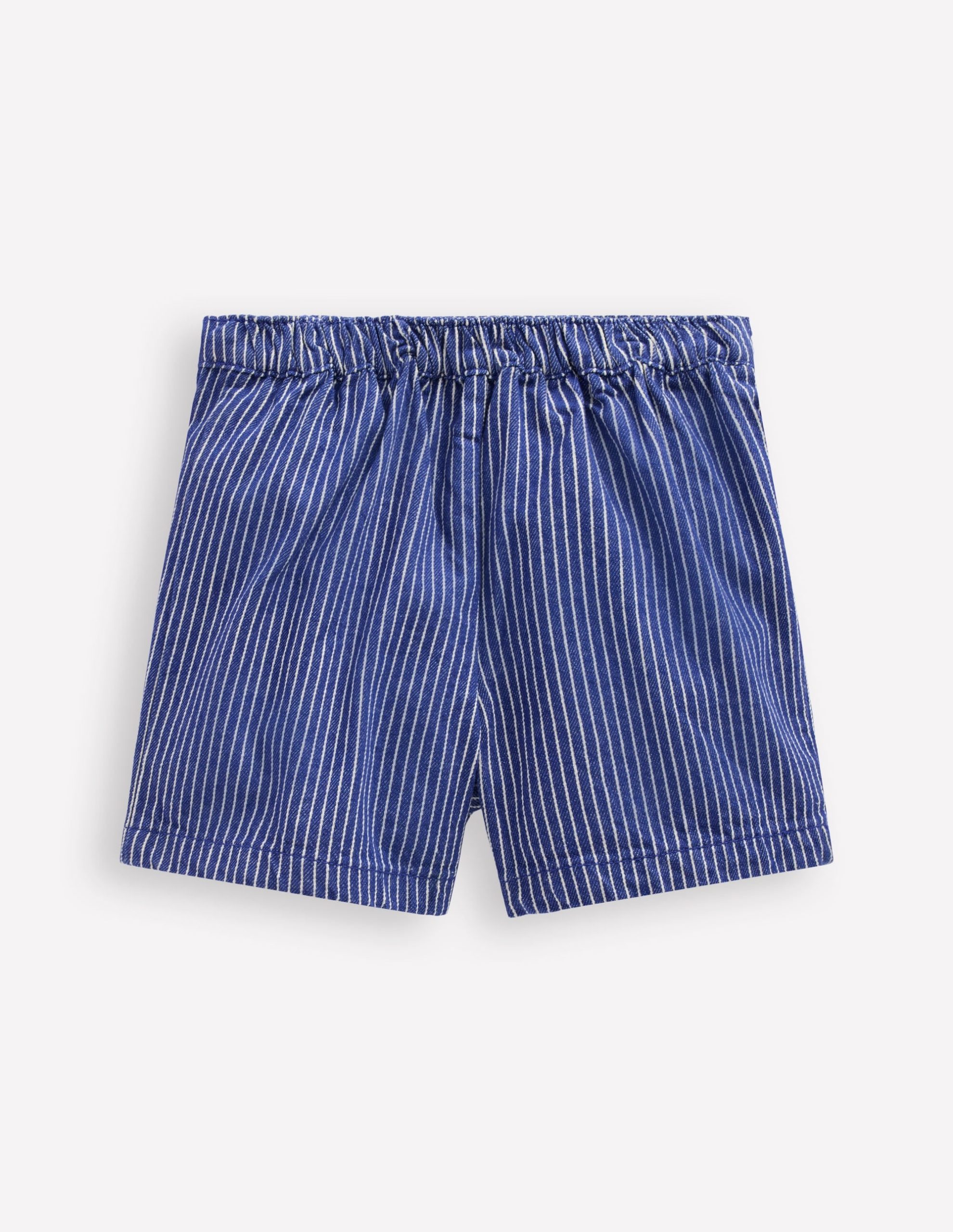 Wrap Woven Skort-Sapphire Blue/ Ivory Stripe - Image 3