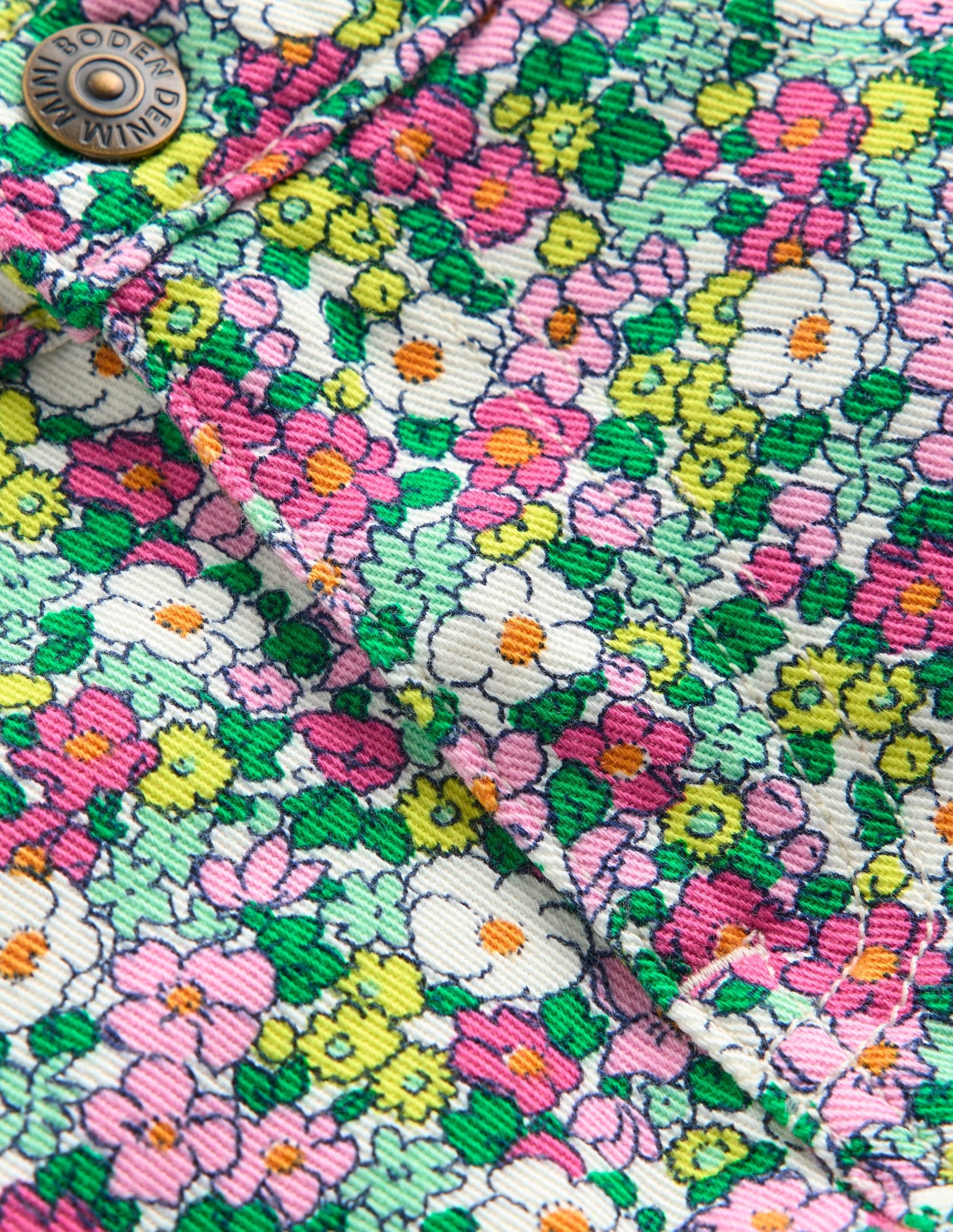 Denim Shorts-Multi Summer Flowerbed - Image 3
