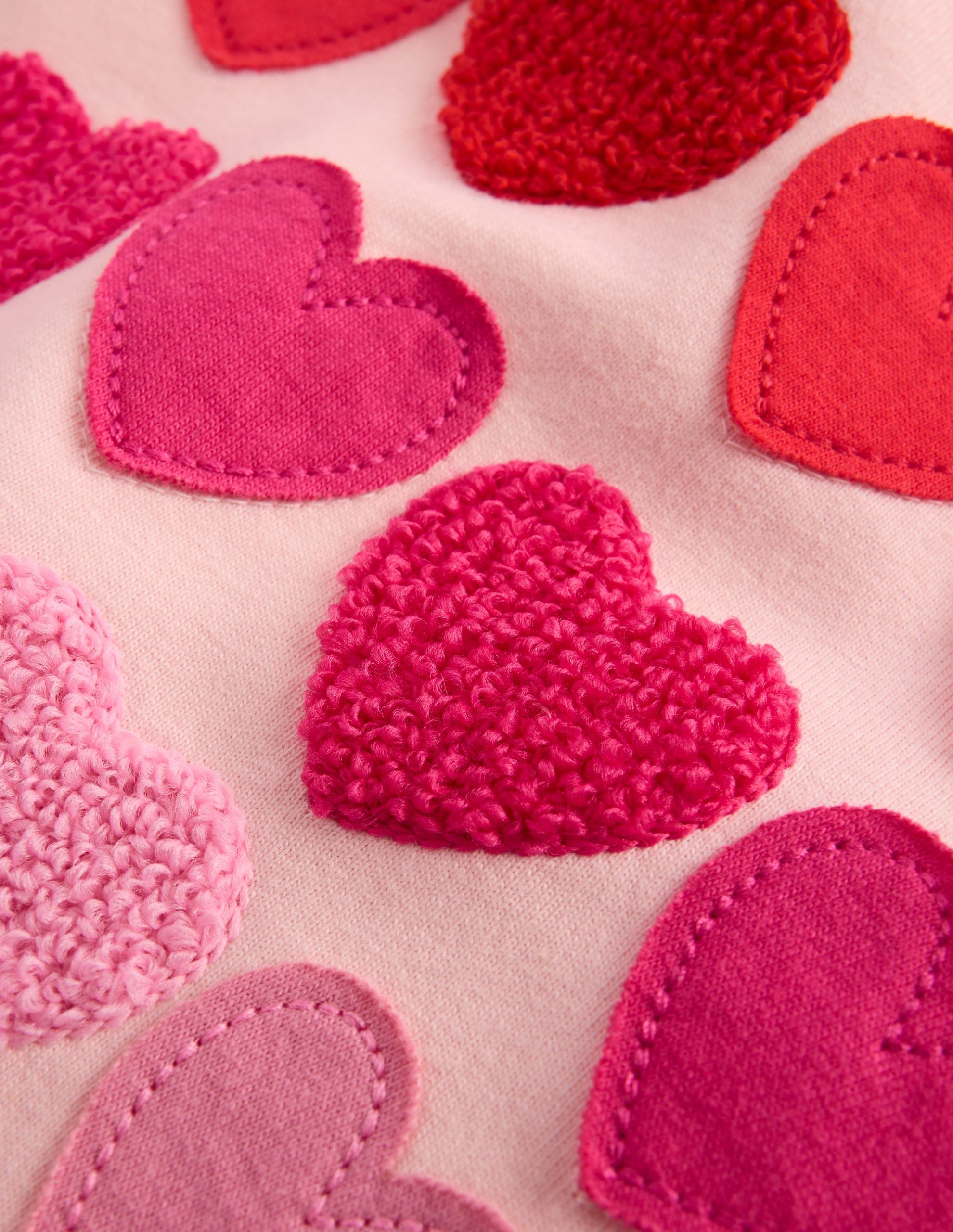 Easy Applique T-shirt-Chalk Pink Heart rainbow - Image 3