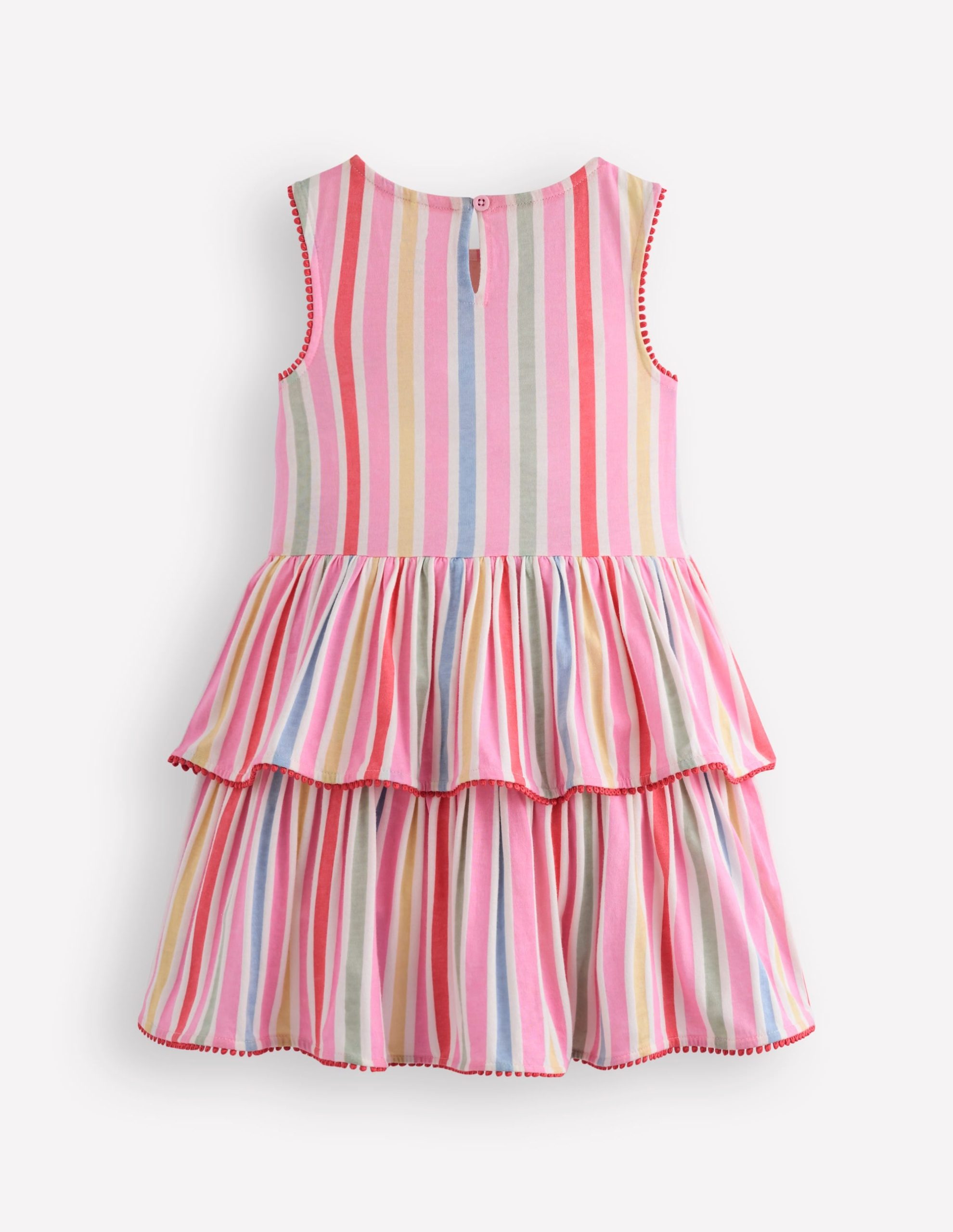 Tiered Jersey Sundress-Pink Stripe - Image 2
