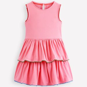 Tiered Jersey Sundress-Bubblegum Pink