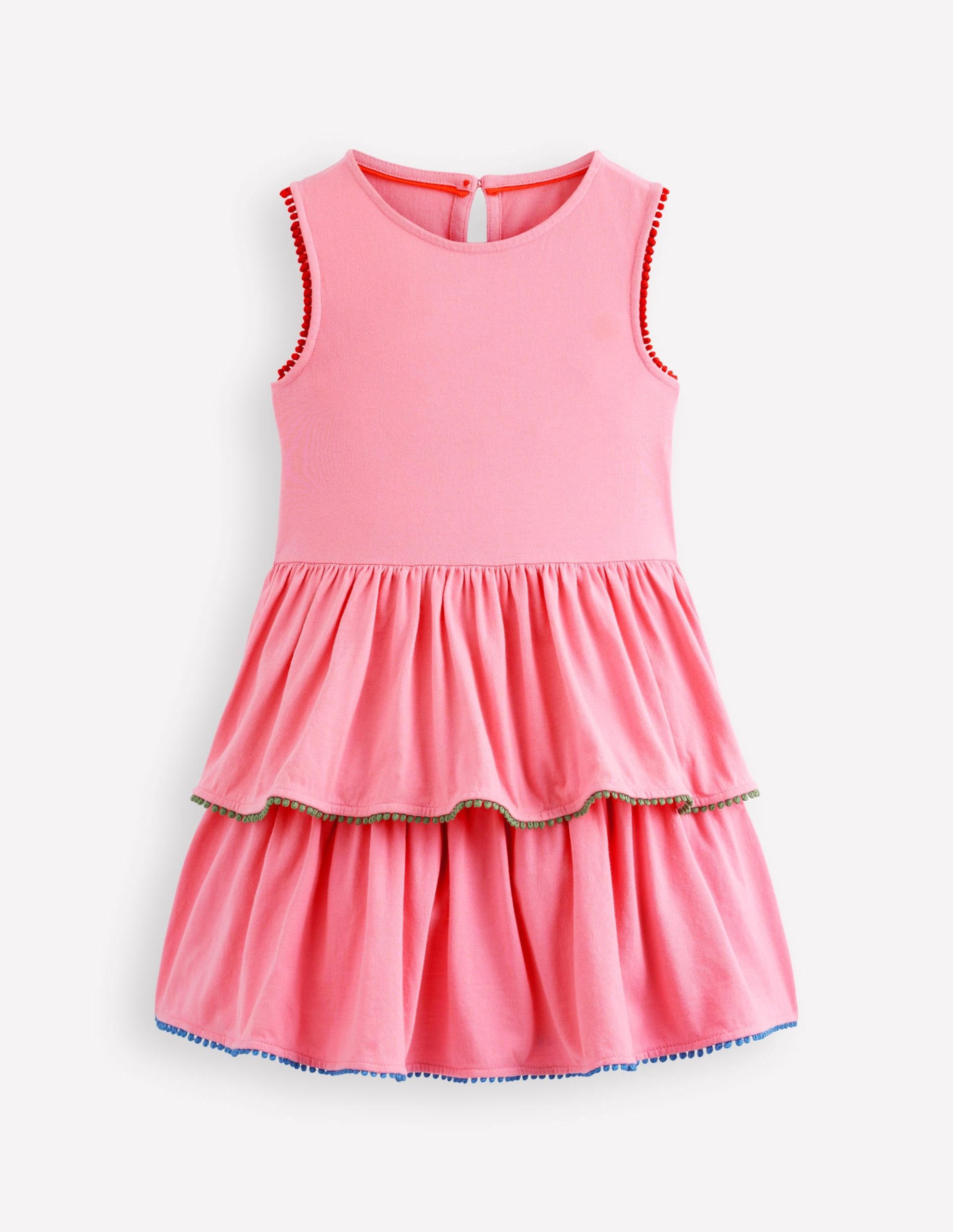 Tiered Jersey Sundress-Bubblegum Pink