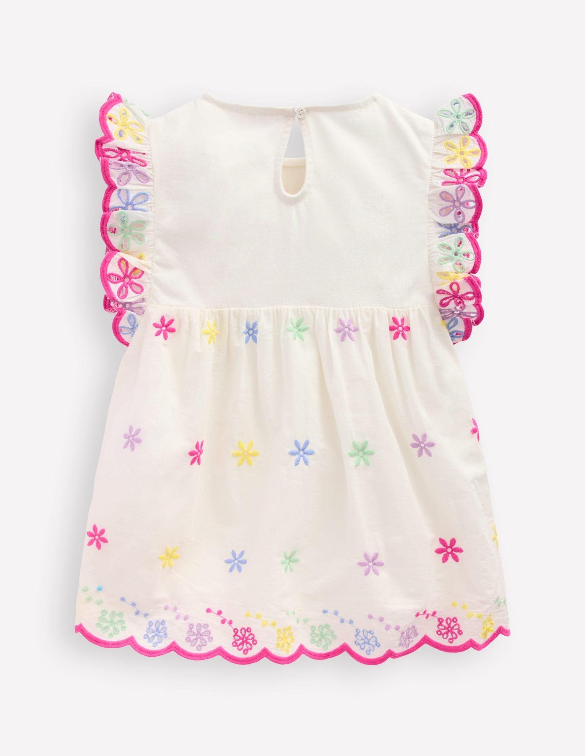 Fabric Mix Broderie Top-Coconut Milk - Image 2