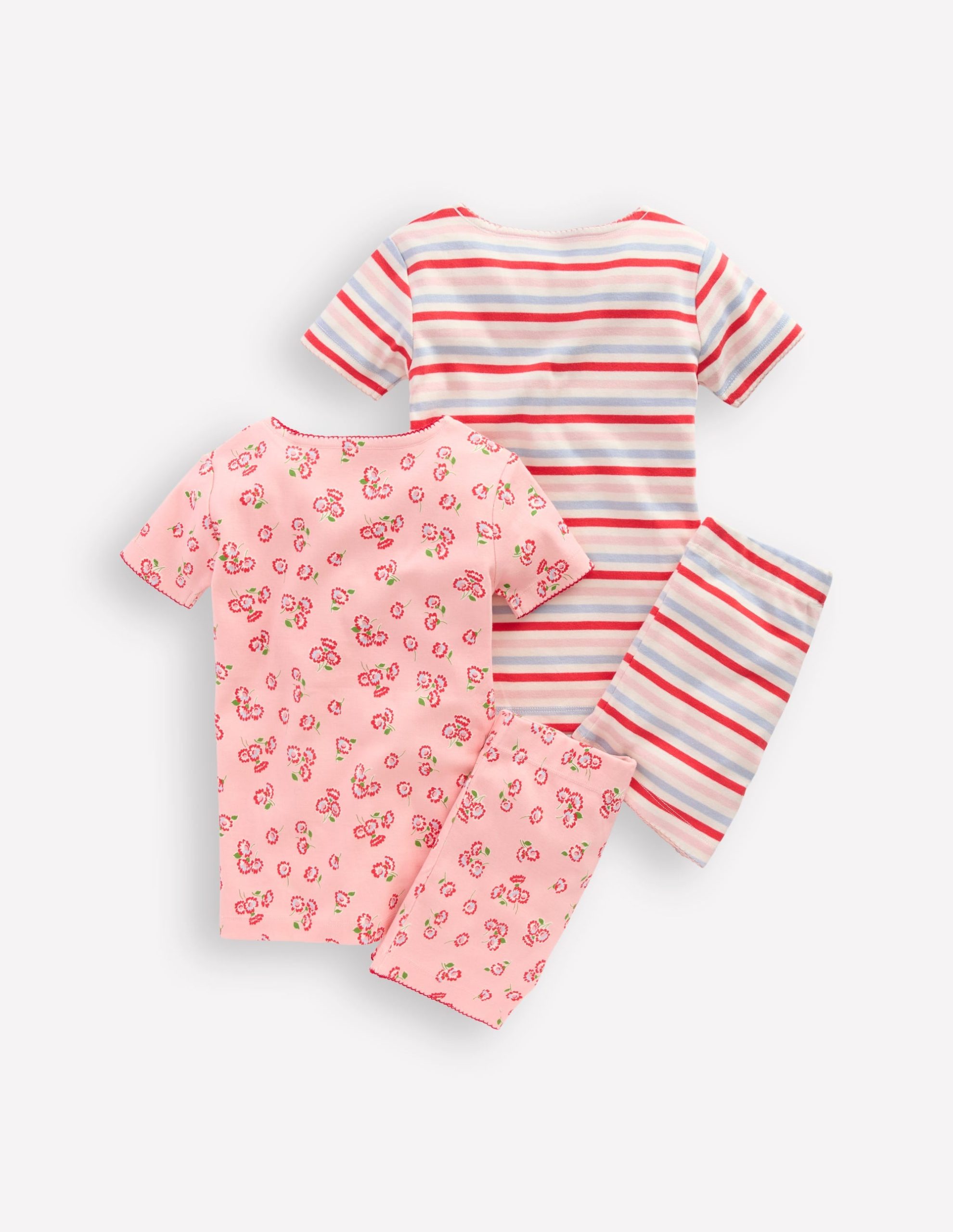 Twin Pack Short Pajamas-Chalk Pink Daisy - Image 2