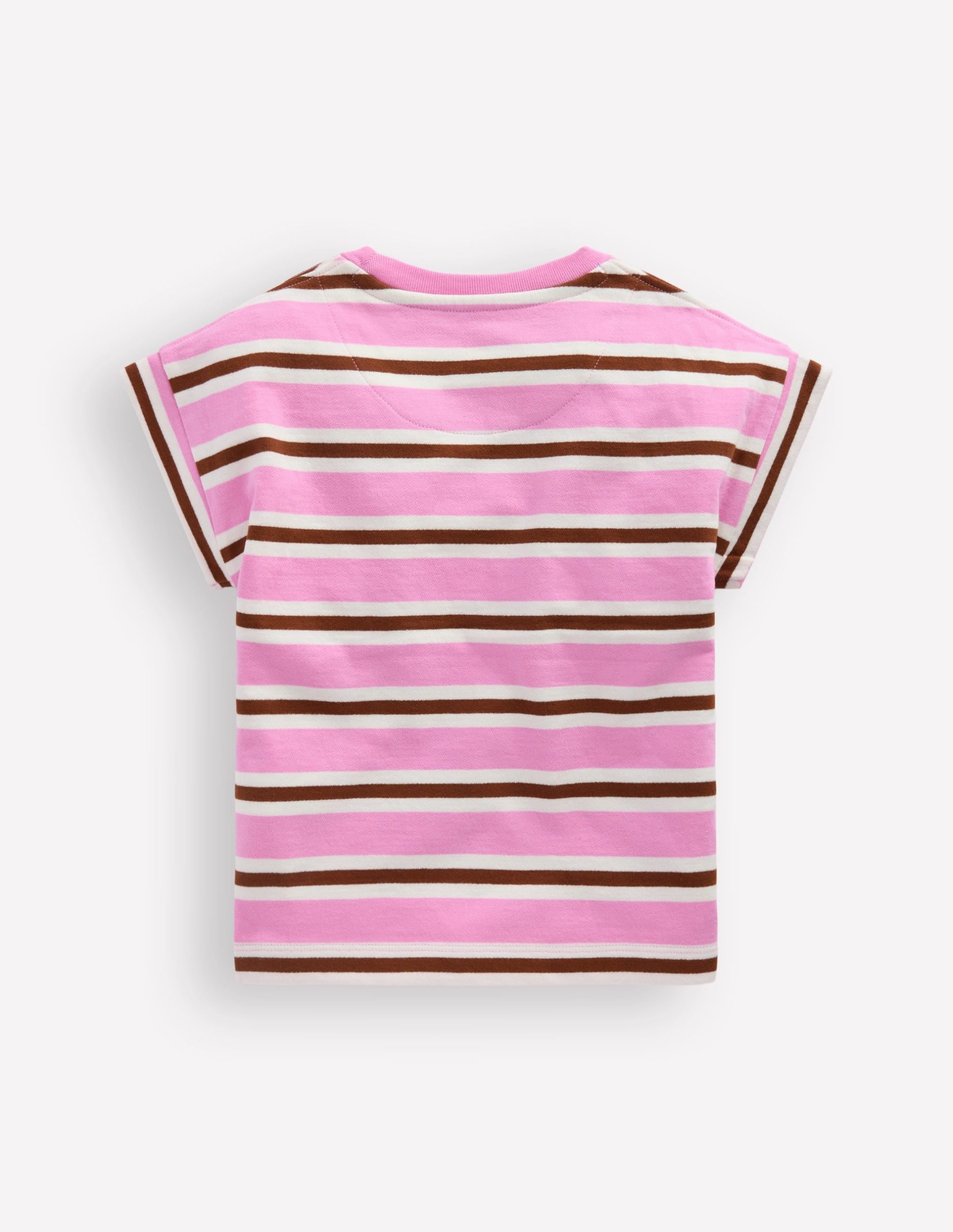 Short Sleeve Sweat Top-Water Lilly Pink/ Russet - Image 2