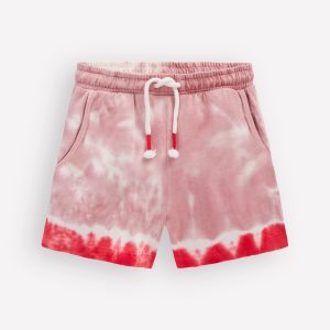 Tie Dye Logo Shorts-Vintage Pink