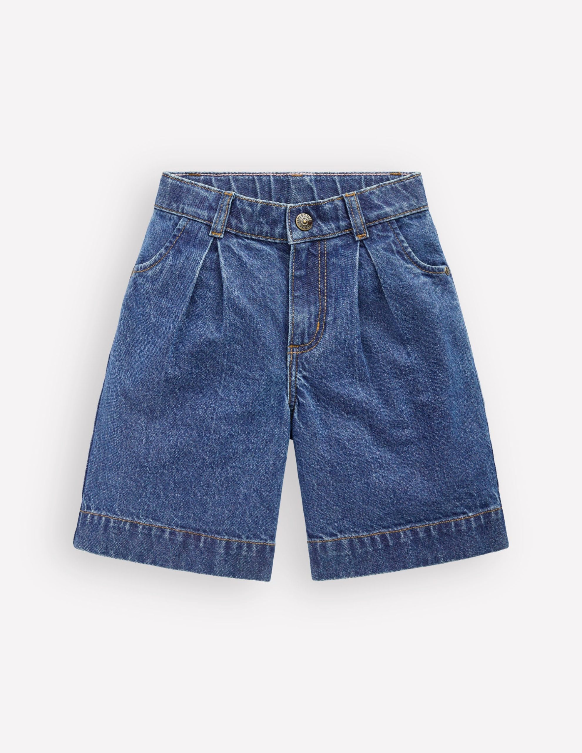 Long Denim Shorts-Mid Vintage Denim - Image 2