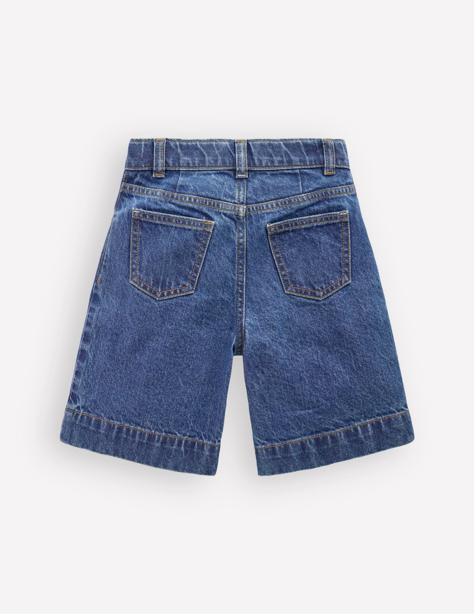 Long Denim Shorts-Mid Vintage Denim - Image 3