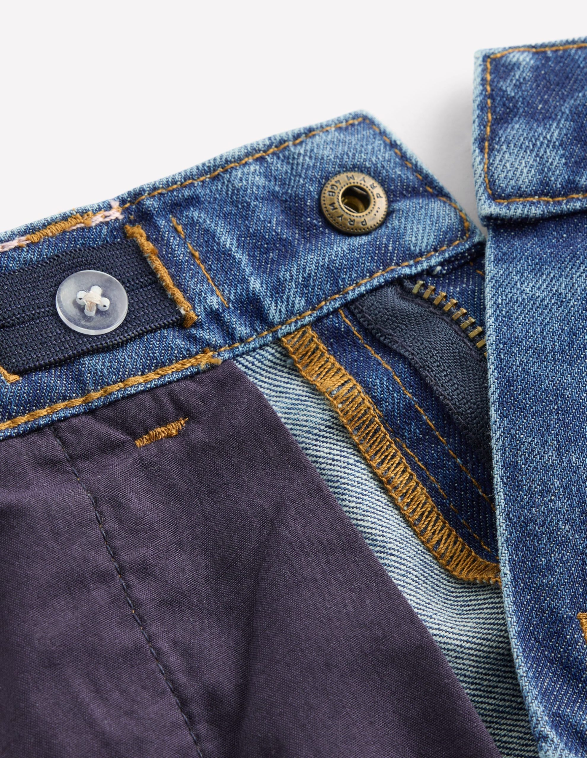 Long Denim Shorts-Mid Vintage Denim - Image 5