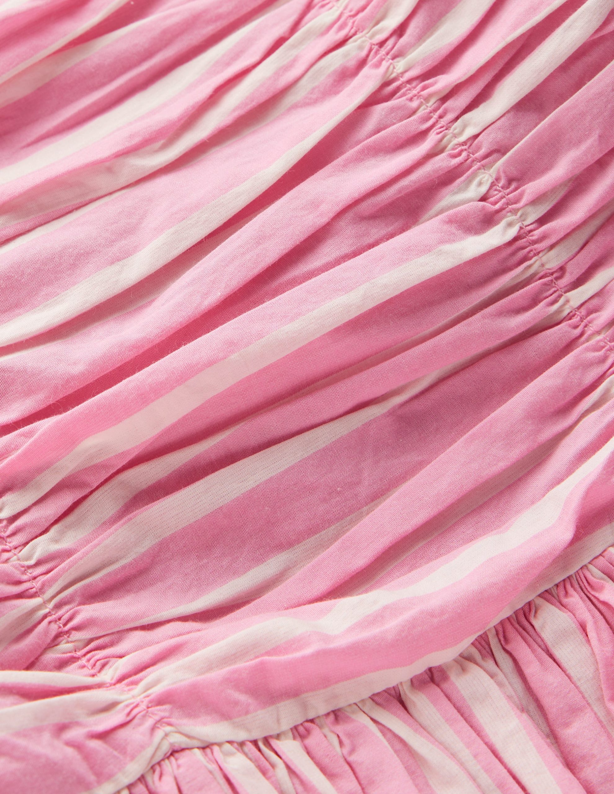 Ruched Bodice Bubble Dress-Formica Pink Stripe - Image 3
