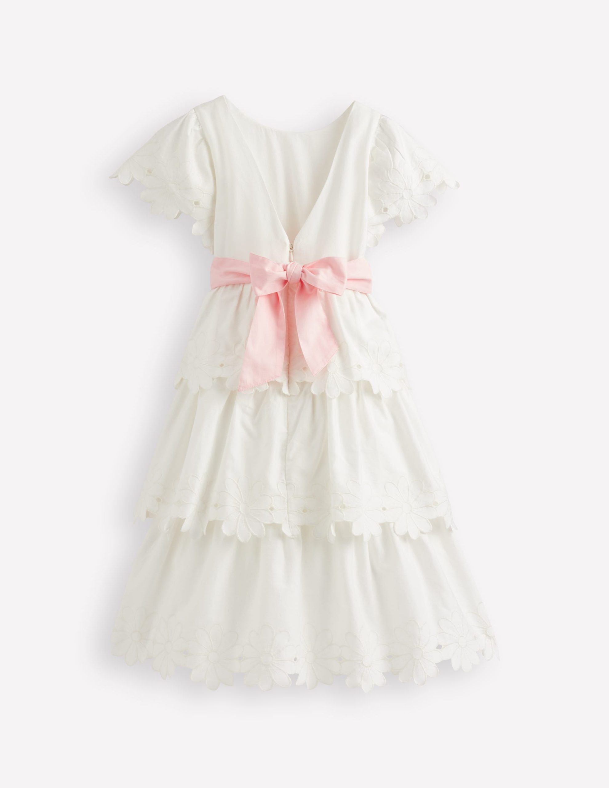 Flower Hem Occasion Dress-Soft Ivory - Image 2