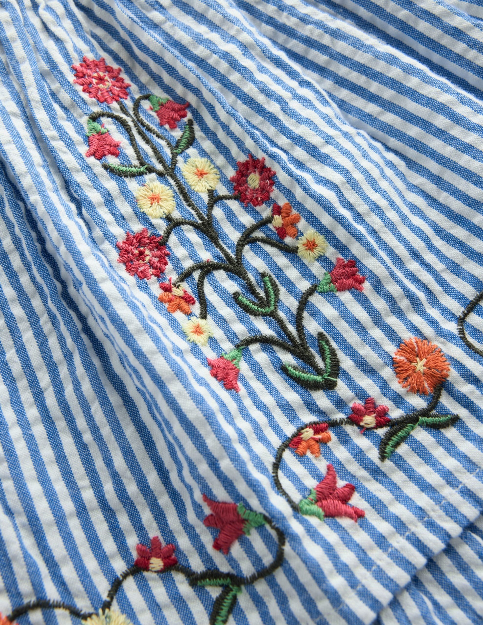 Tiered Ruffle Woven Dress-Ticking Stripe Floral - Image 4