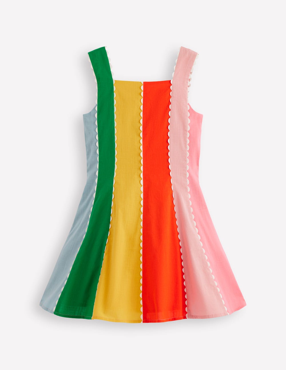 Woven Panel Dress-Multi Rainbow