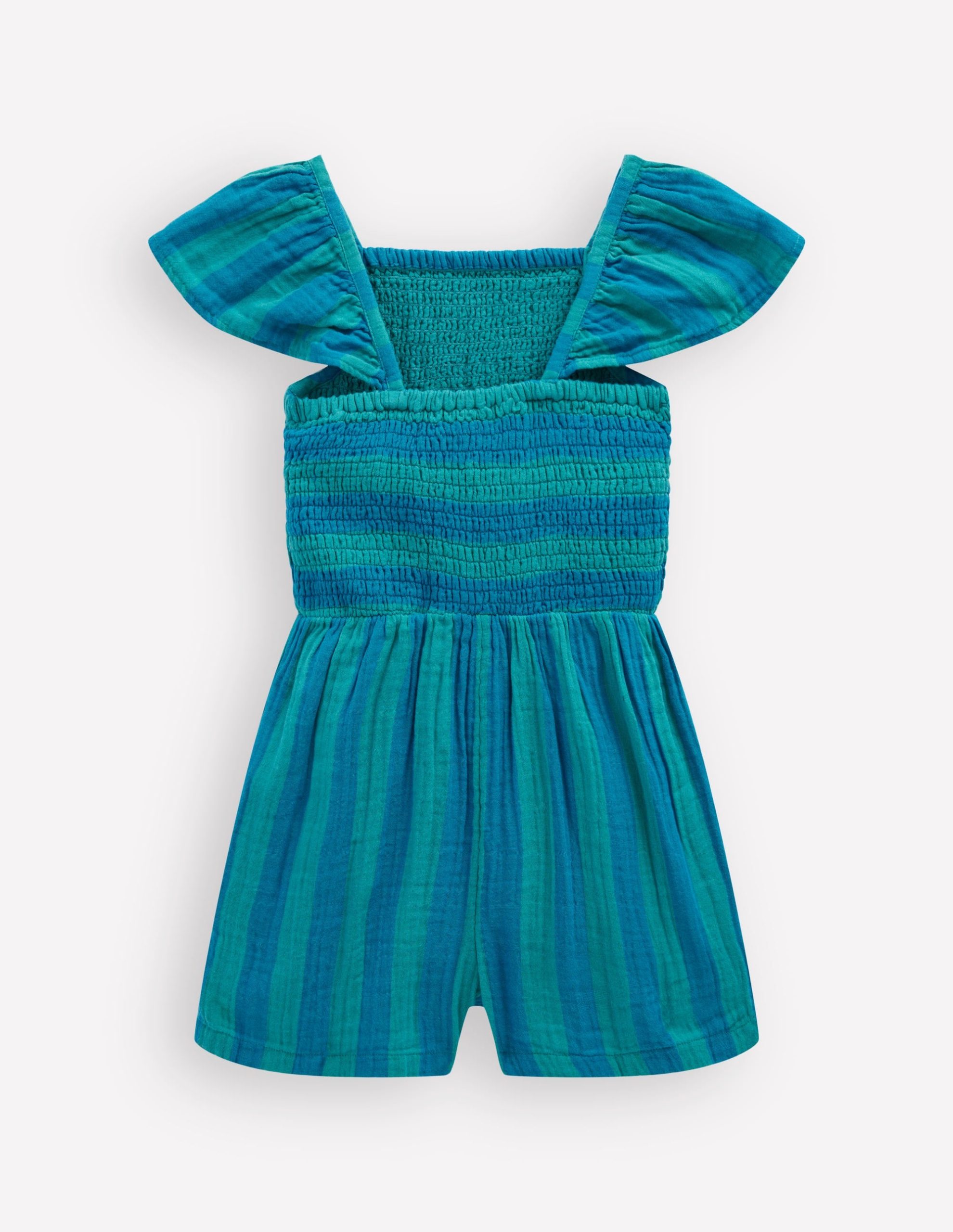 Double Cloth Playsuit-Aurora Blue Stripe - Image 4